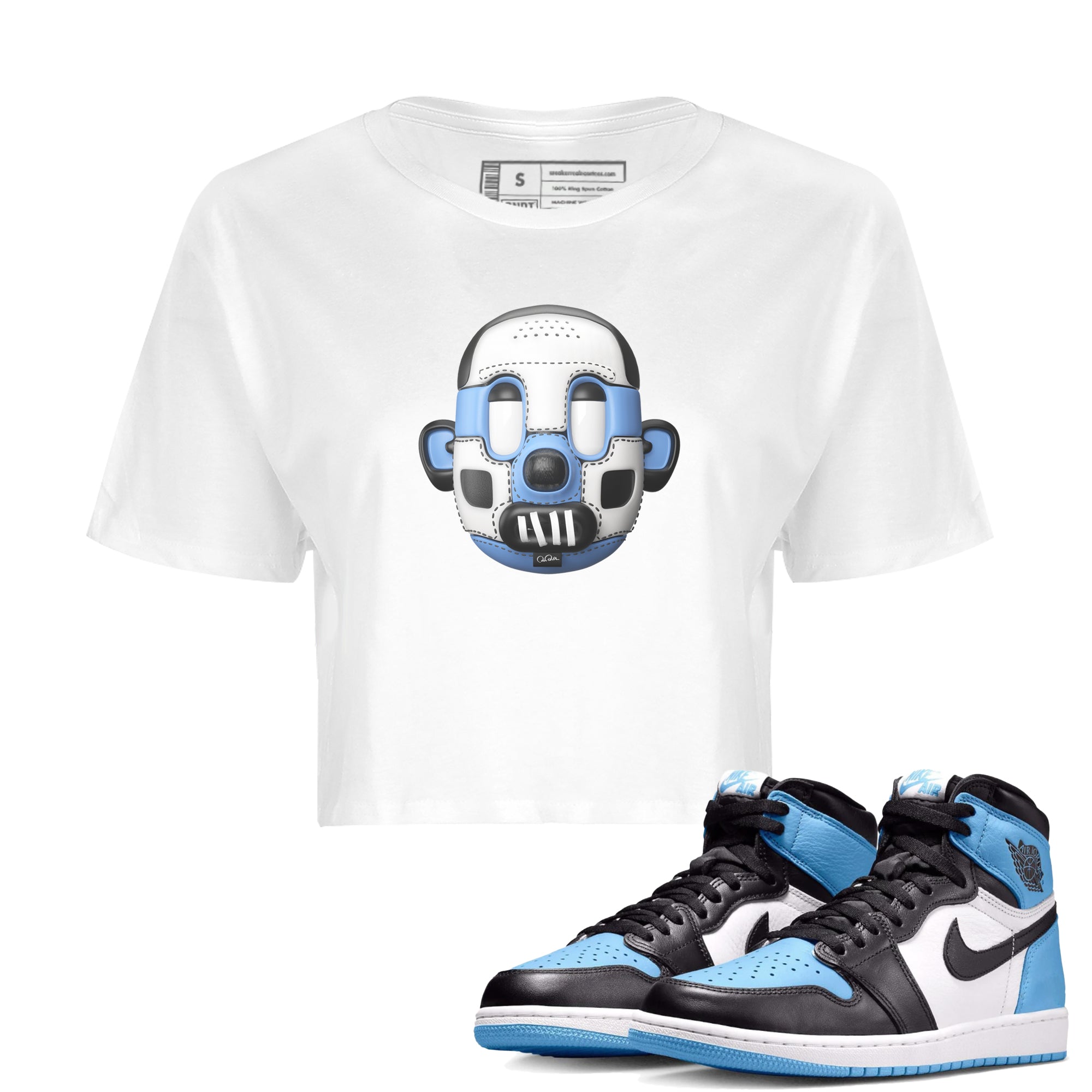 Shoe Head Women's Tops - Air Jordan 1 UNC Toe