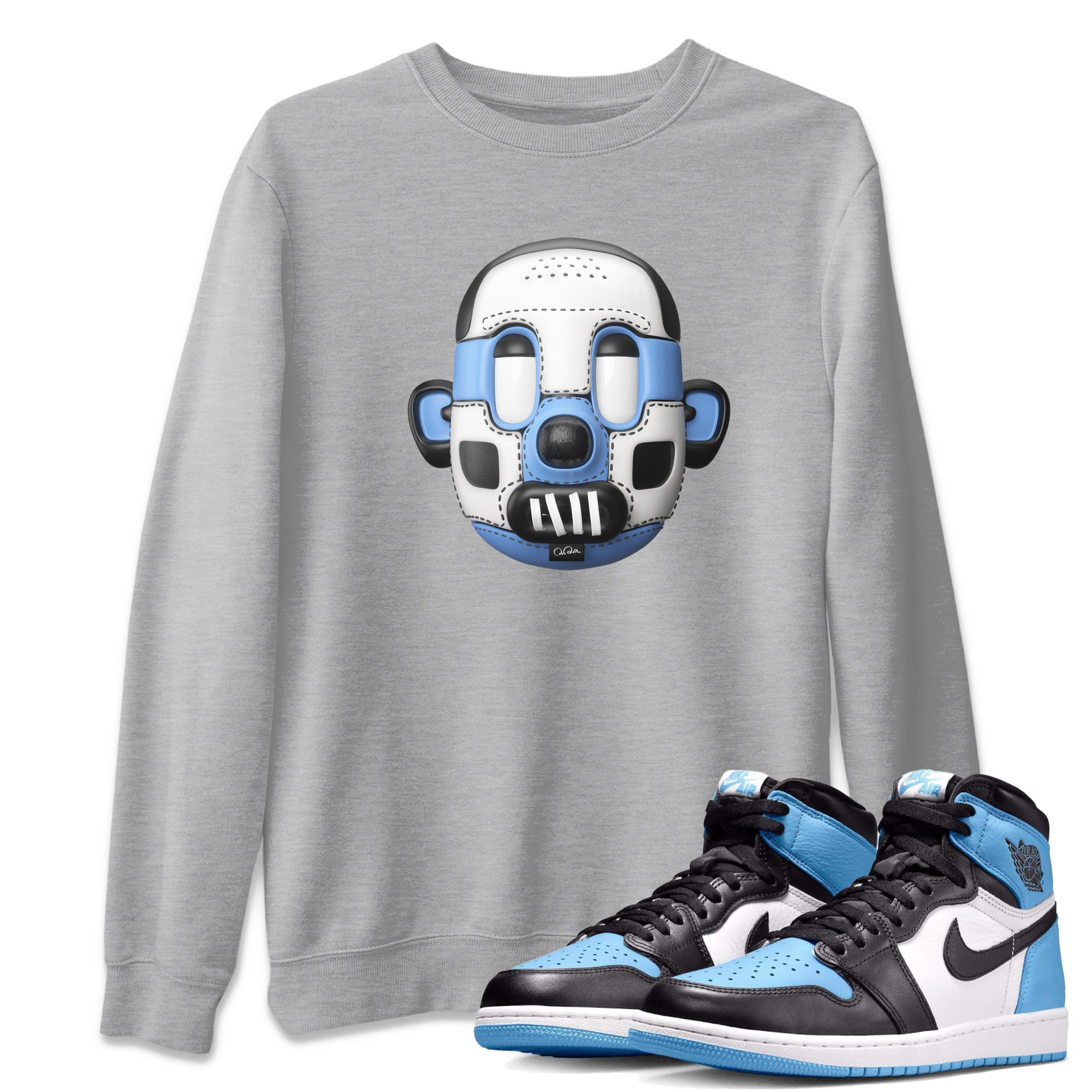 Shoe Head Unisex Tops - Air Jordan 1 UNC Toe