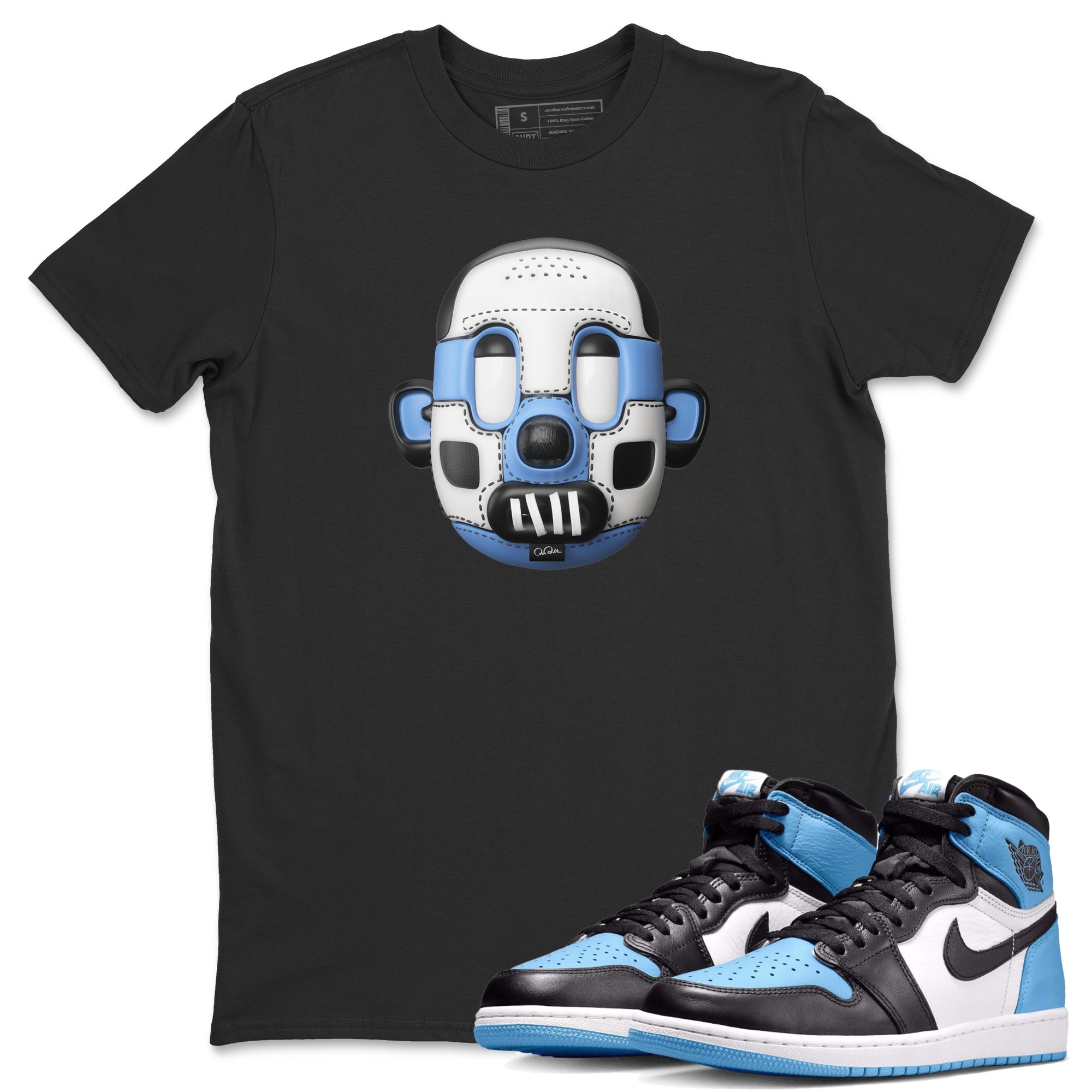 Shoe Head Unisex Tops - Air Jordan 1 UNC Toe