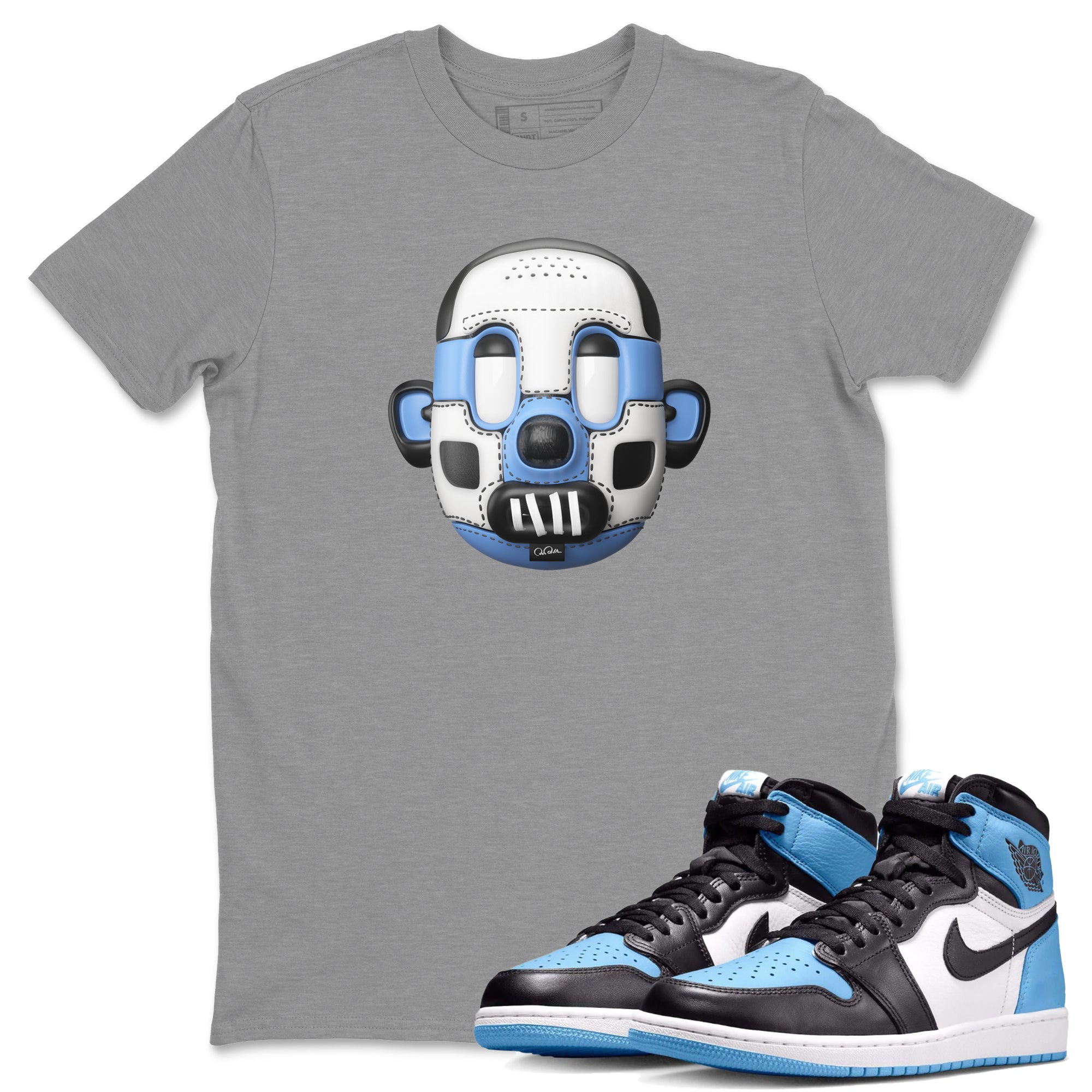 Shoe Head Unisex Tops - Air Jordan 1 UNC Toe
