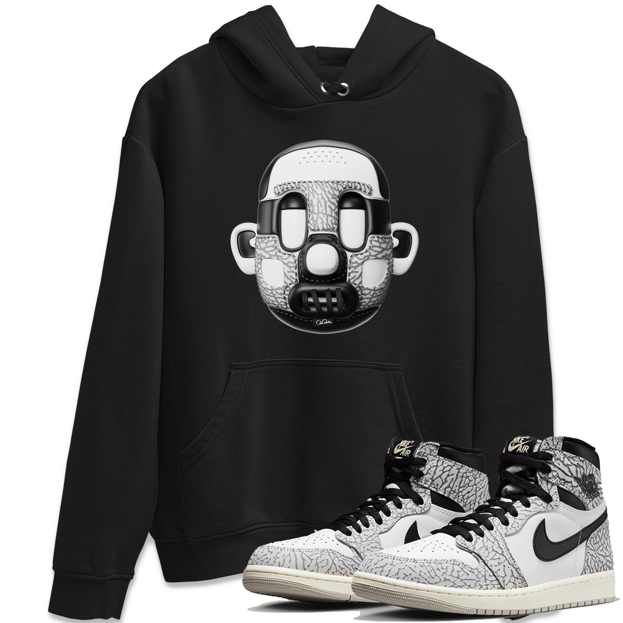 Shoe Head Unisex Tops - Air Jordan 1 White Cement