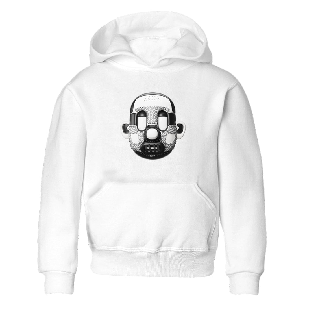 Shoe Head Kids Tops - Air Jordan 1 White Cement