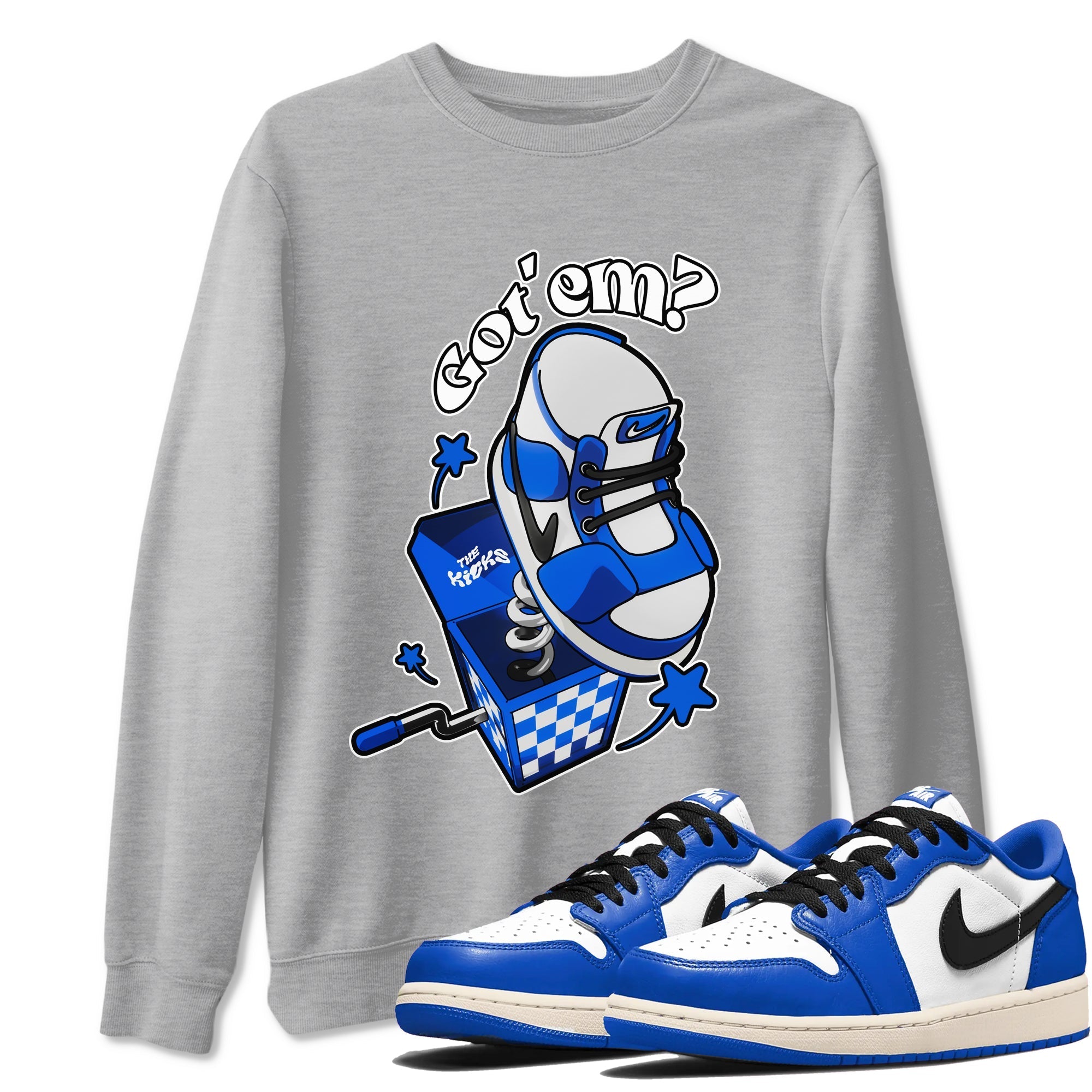 Shoe In The Box snkmatch Tees - Air Jordan 1 Game Royal