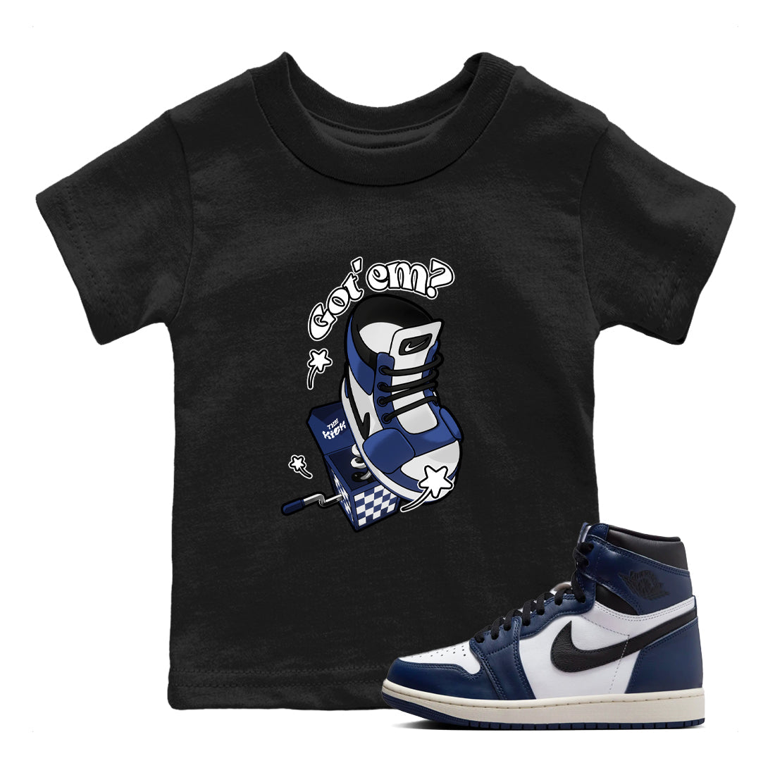 Shoe In The Box snkmatch Tees Kids - Air Jordan 1 Midnight Navy