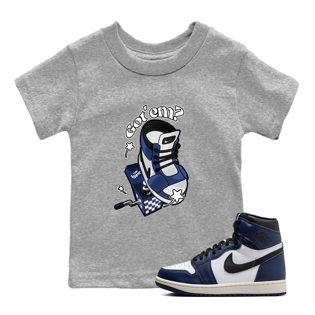 Shoe In The Box snkmatch Tees Kids - Air Jordan 1 Midnight Navy