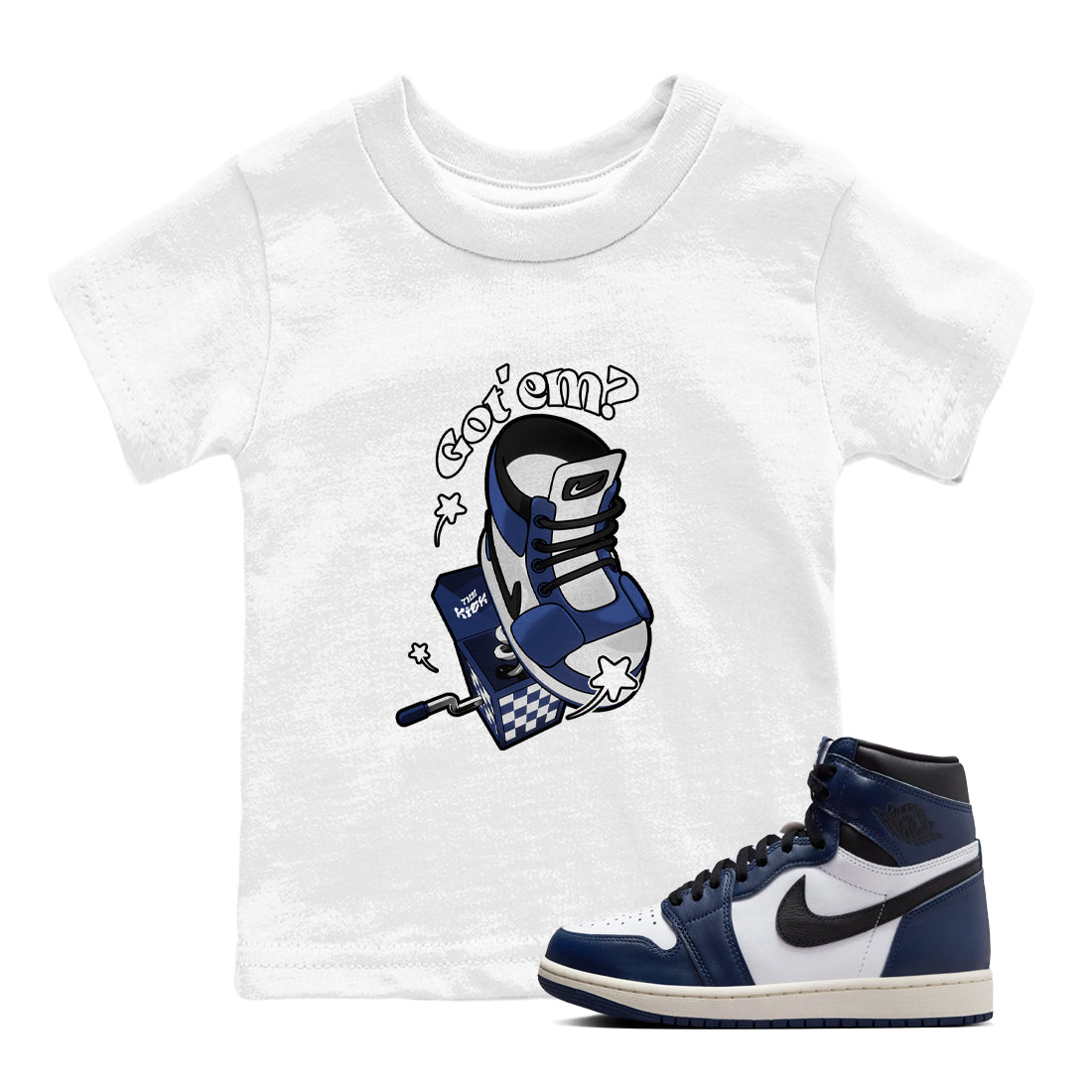 Shoe In The Box snkmatch Tees Kids - Air Jordan 1 Midnight Navy