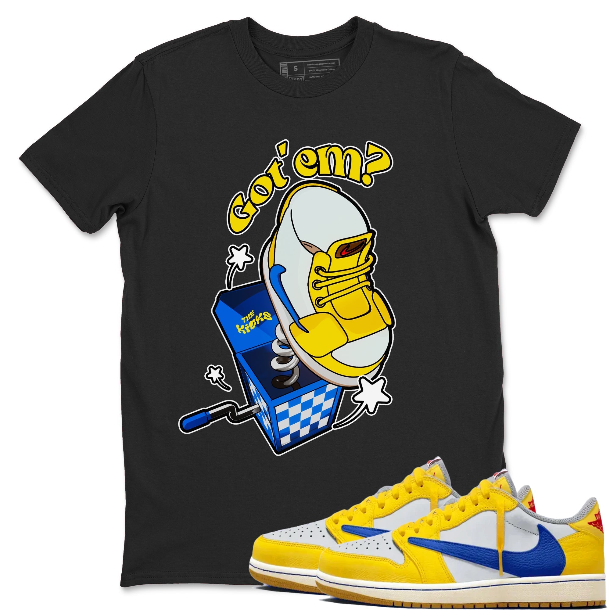 Shoe In The Box snkmatch Tees - Air Jordan 1 Travis Scott Canary