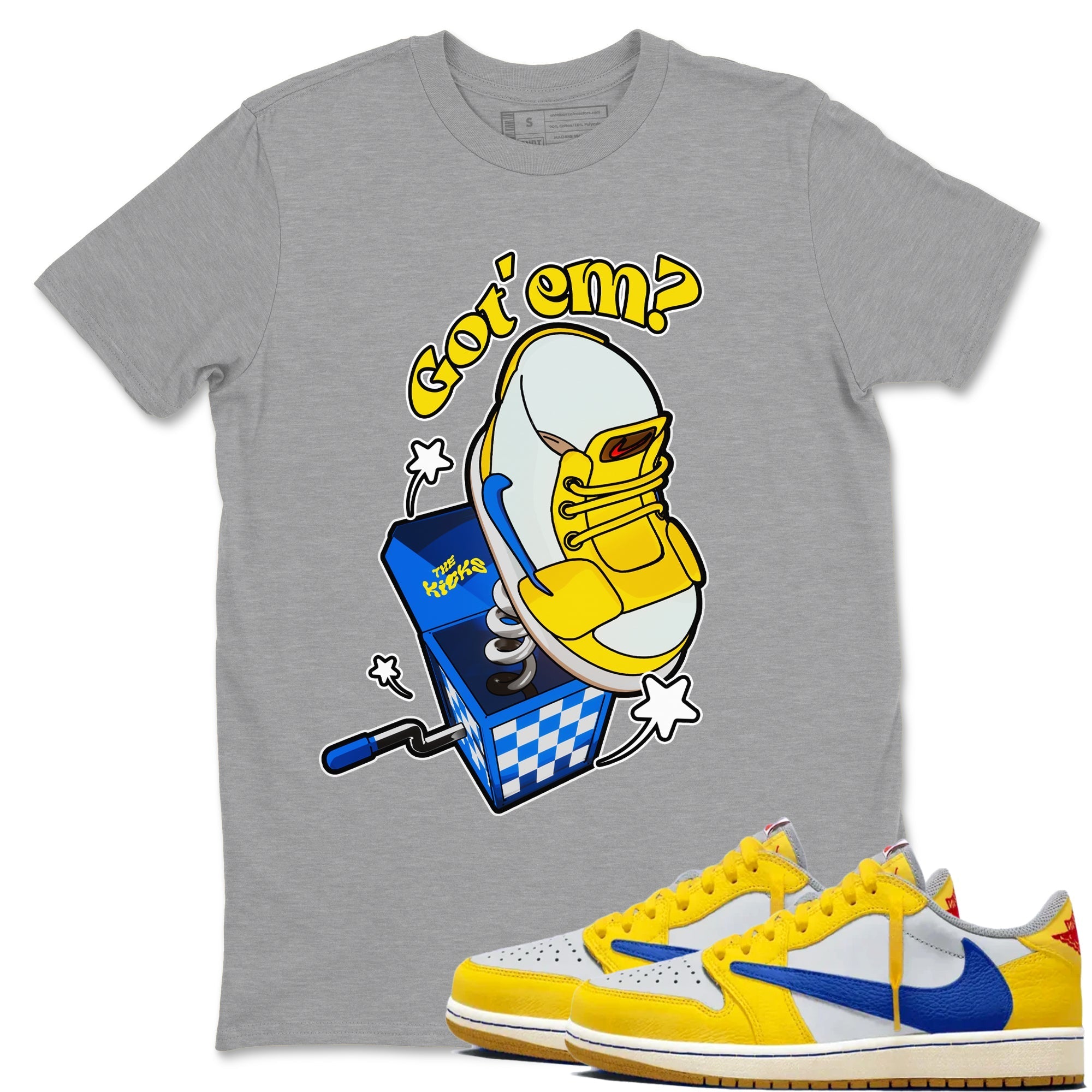 Shoe In The Box snkmatch Tees - Air Jordan 1 Travis Scott Canary