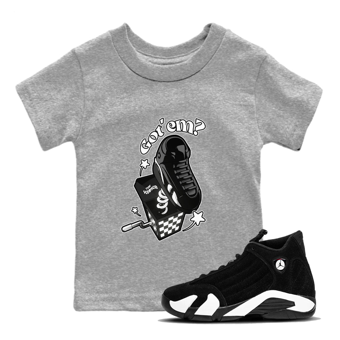 Shoe In The Box snkmatch Tees Kids - Air Jordan 14 Panda