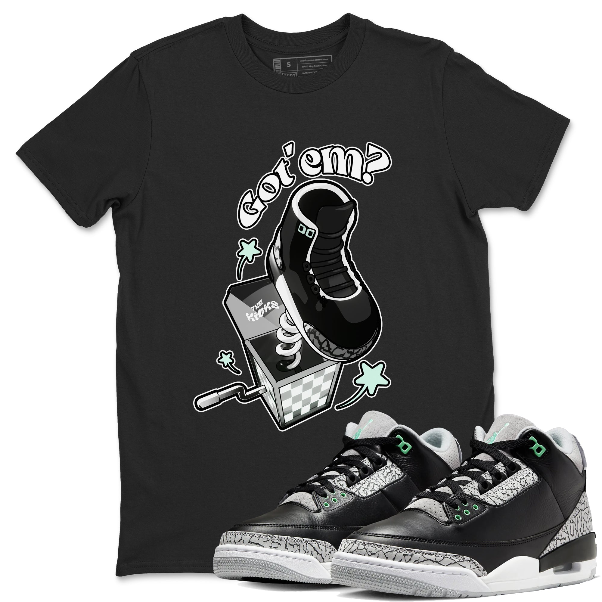 Shoe In The Box snkmatch Tees - Air Jordan 3 Green Glow