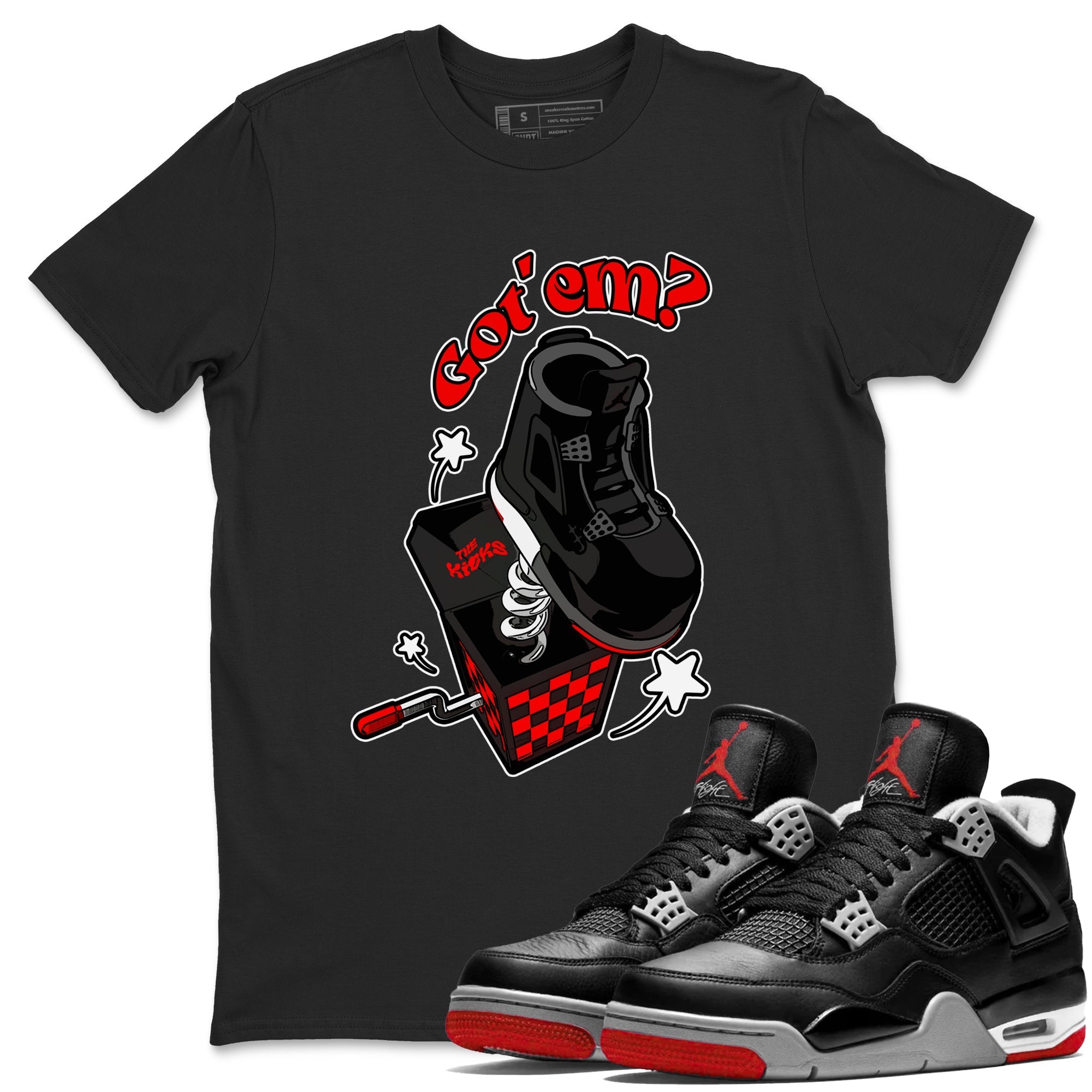 Shoe In The Box snkmatch Tee - Air Jordan 4 Bred Reimagined