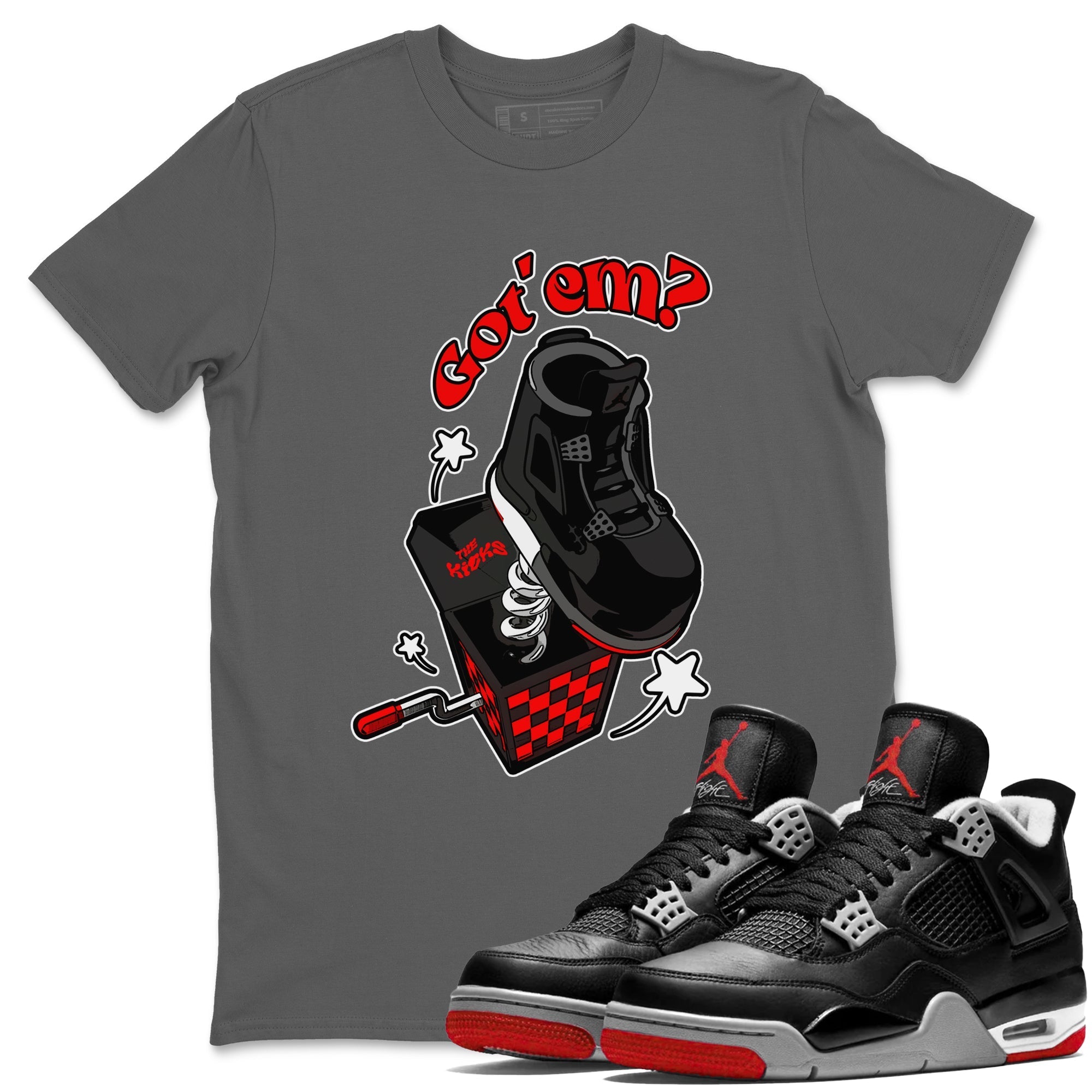 Shoe In The Box snkmatch Tee - Air Jordan 4 Bred Reimagined