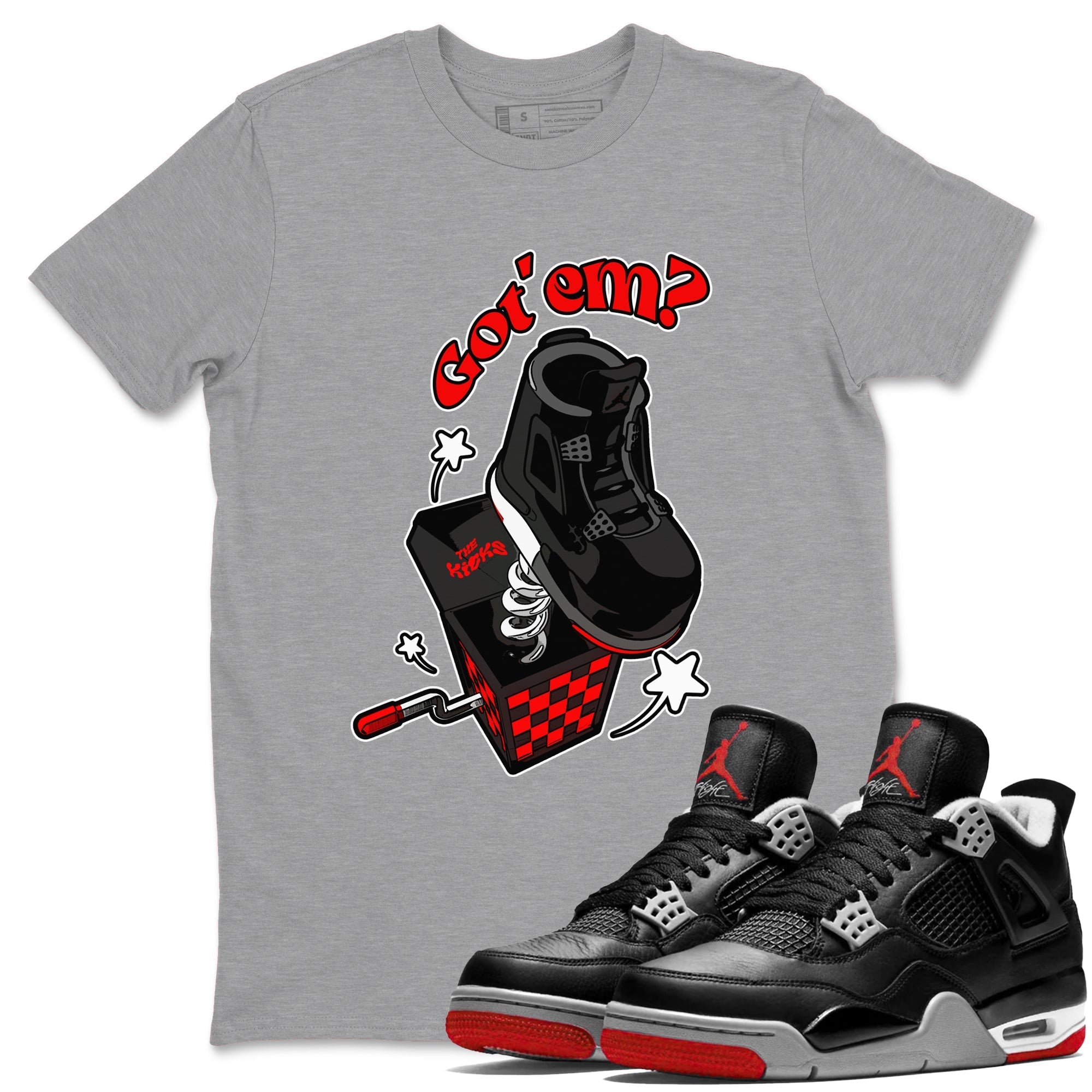 Shoe In The Box snkmatch Tee - Air Jordan 4 Bred Reimagined