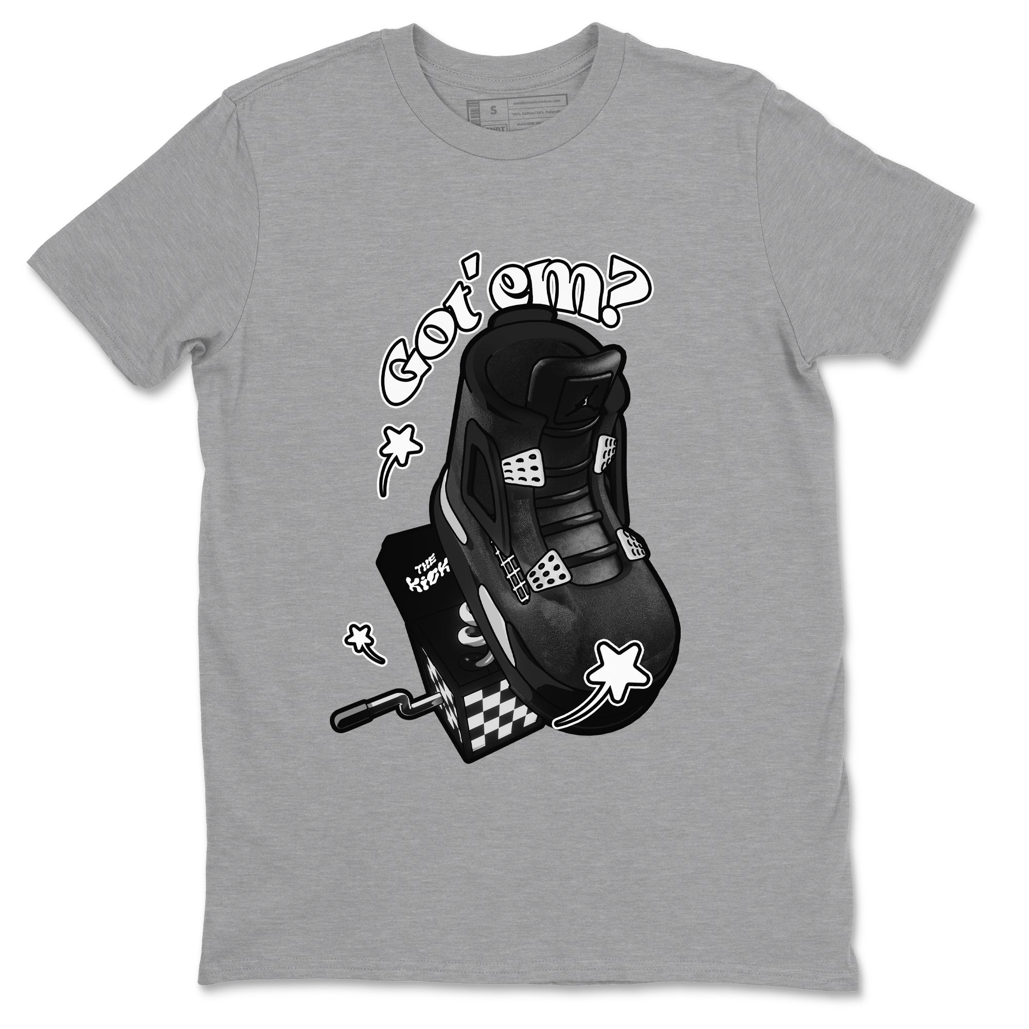 Shoe In The Box snkmatch Tees - Air Jordan 4 White Thunder