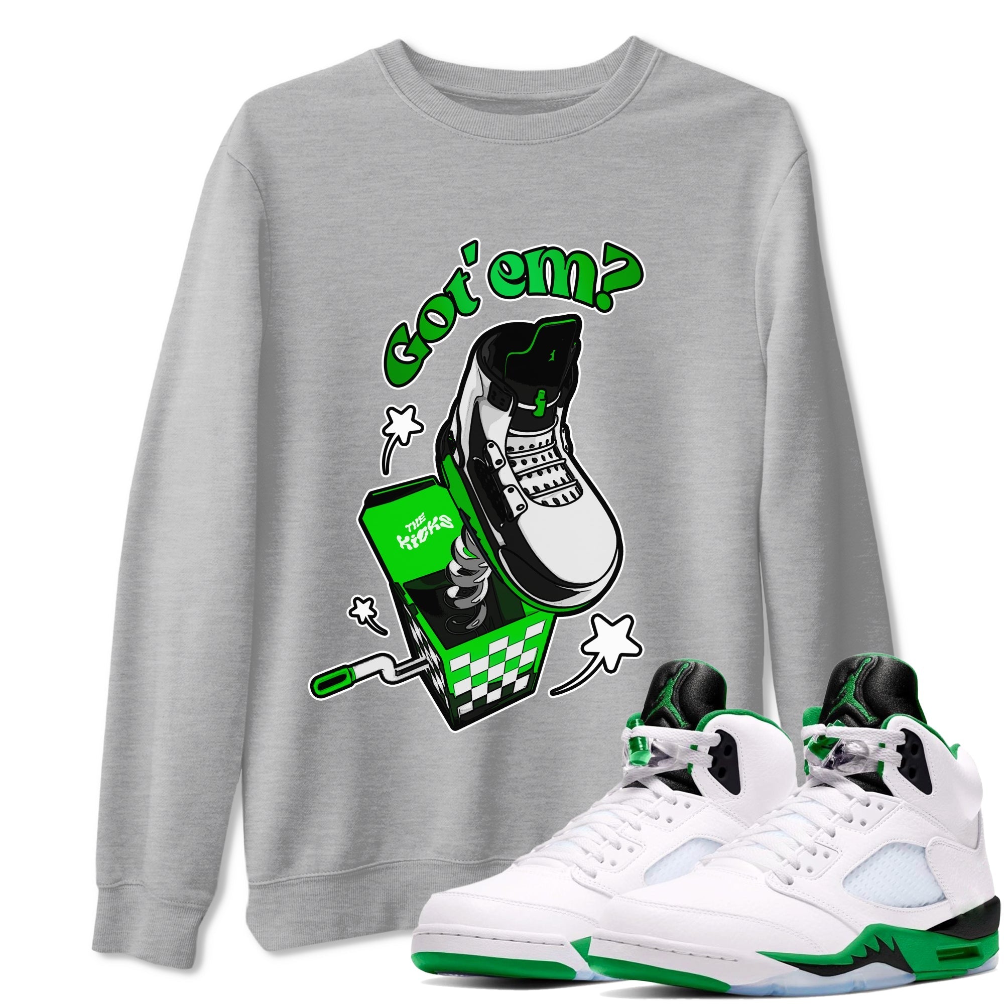 Shoe In The Box snkmatch Tee - Air Jordan 5 Lucky Green