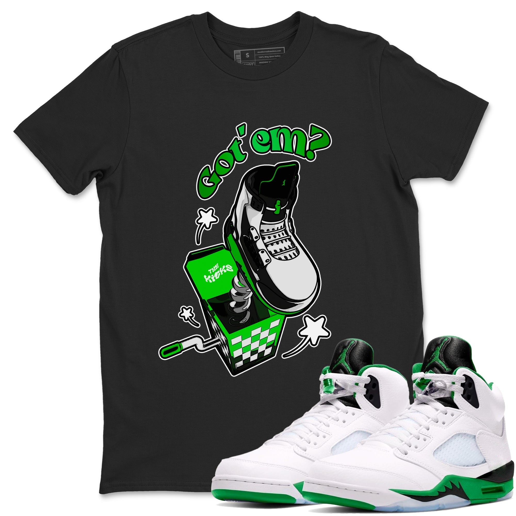 Shoe In The Box snkmatch Tee - Air Jordan 5 Lucky Green