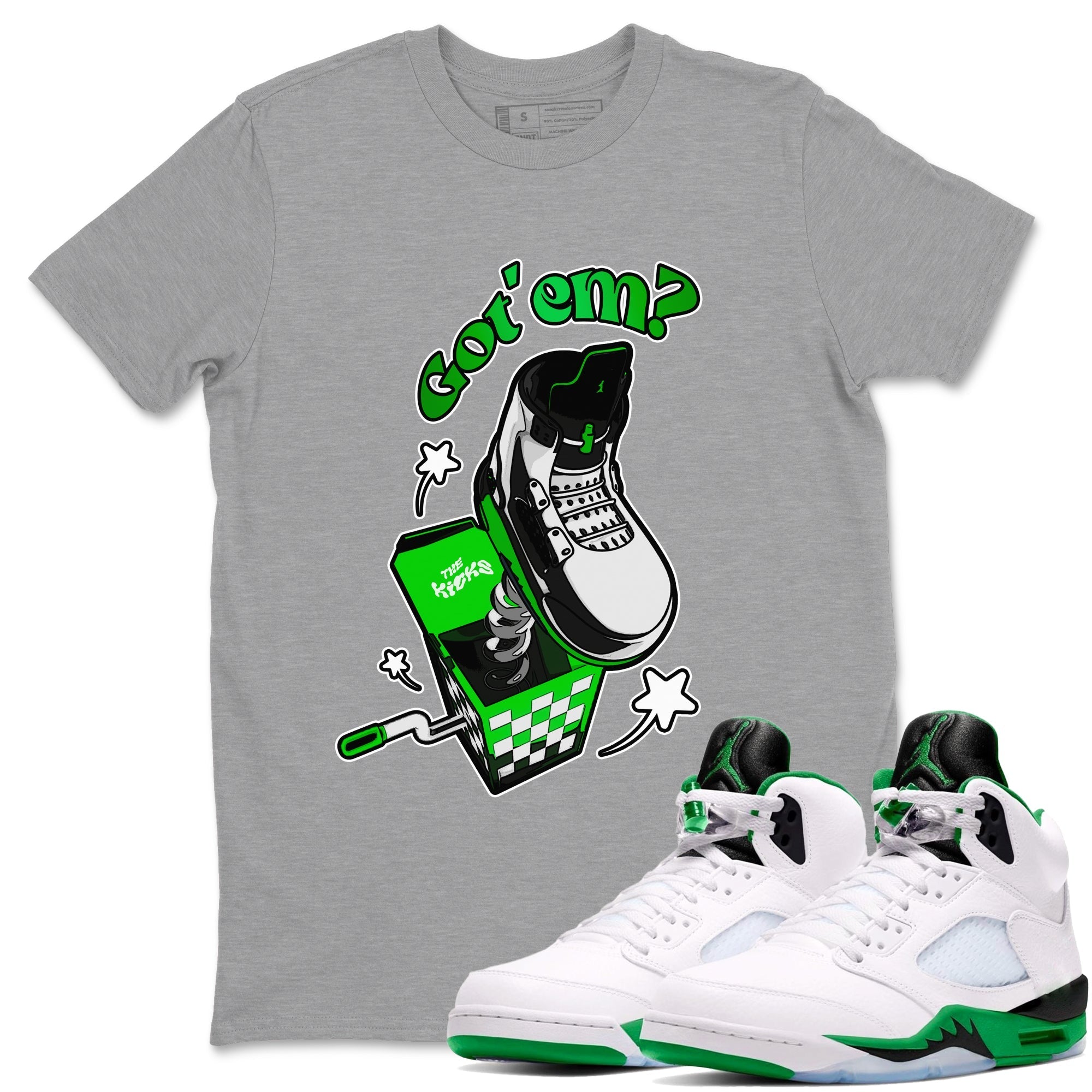 Shoe In The Box snkmatch Tee - Air Jordan 5 Lucky Green