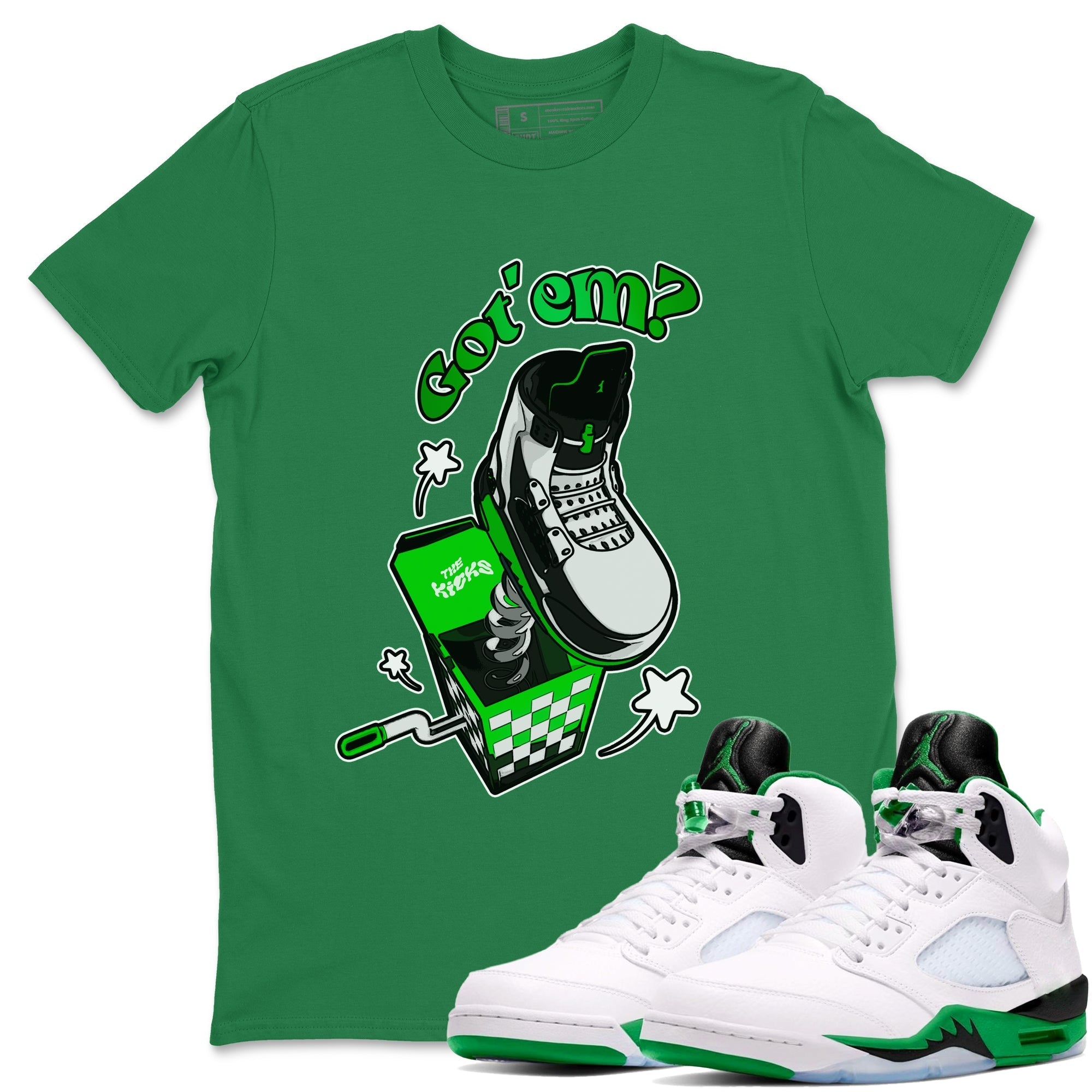 Shoe In The Box snkmatch Tee - Air Jordan 5 Lucky Green