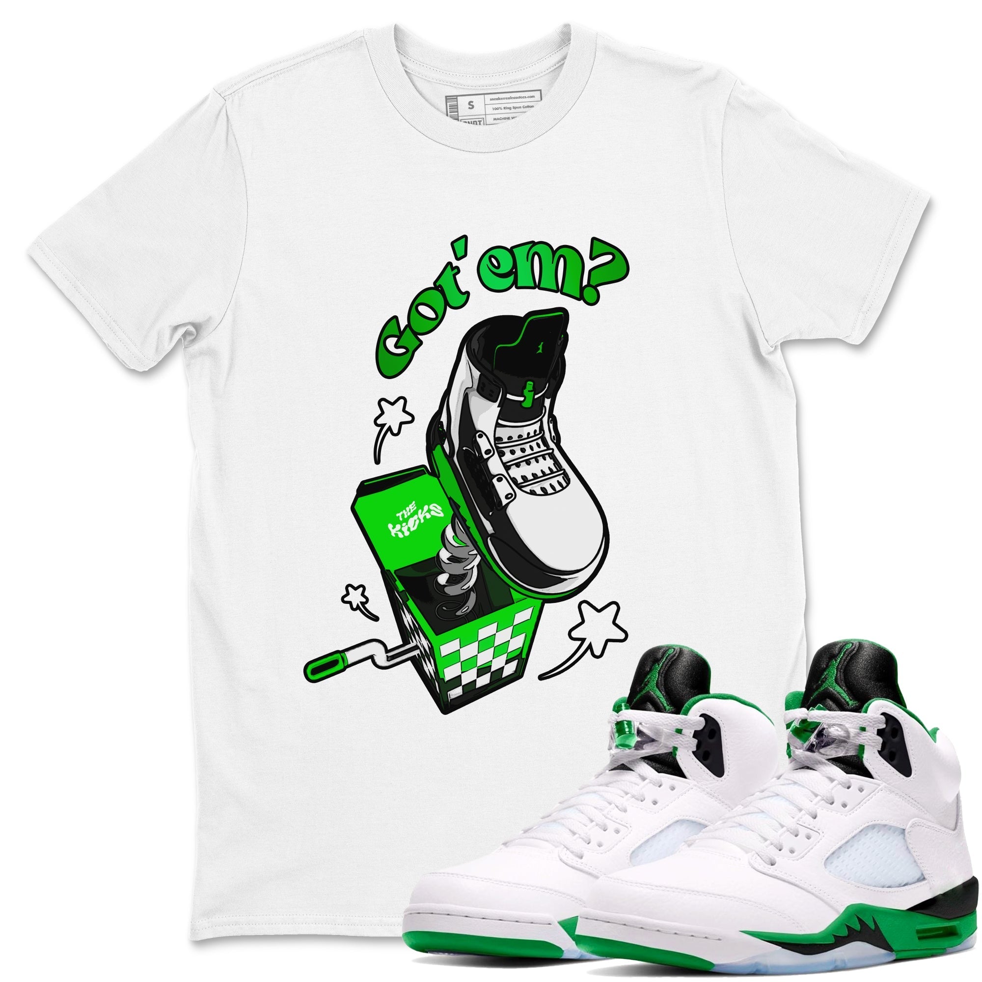 Shoe In The Box snkmatch Tee - Air Jordan 5 Lucky Green