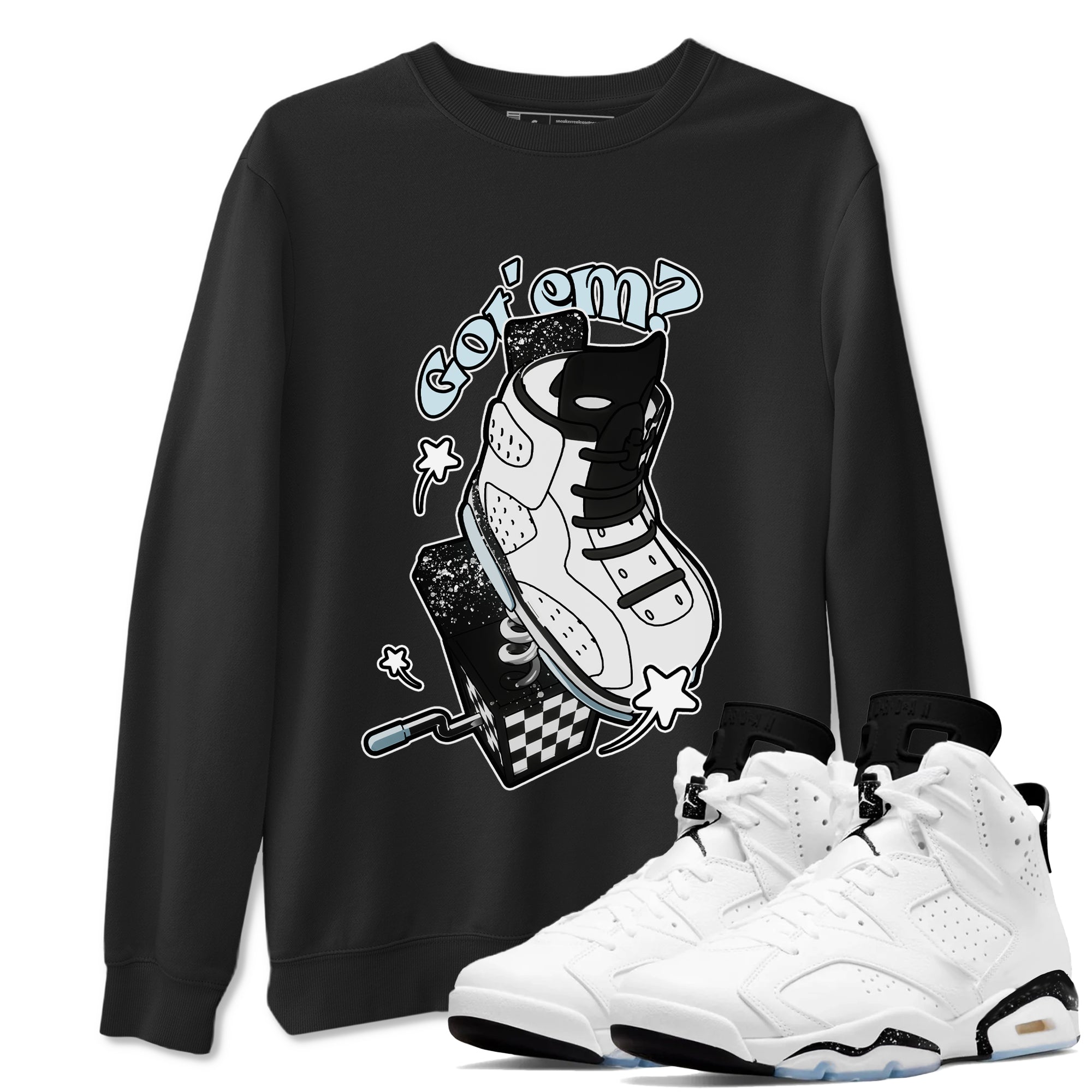 Shoe In The Box snkmatch Tees - Air Jordan 6 White Black