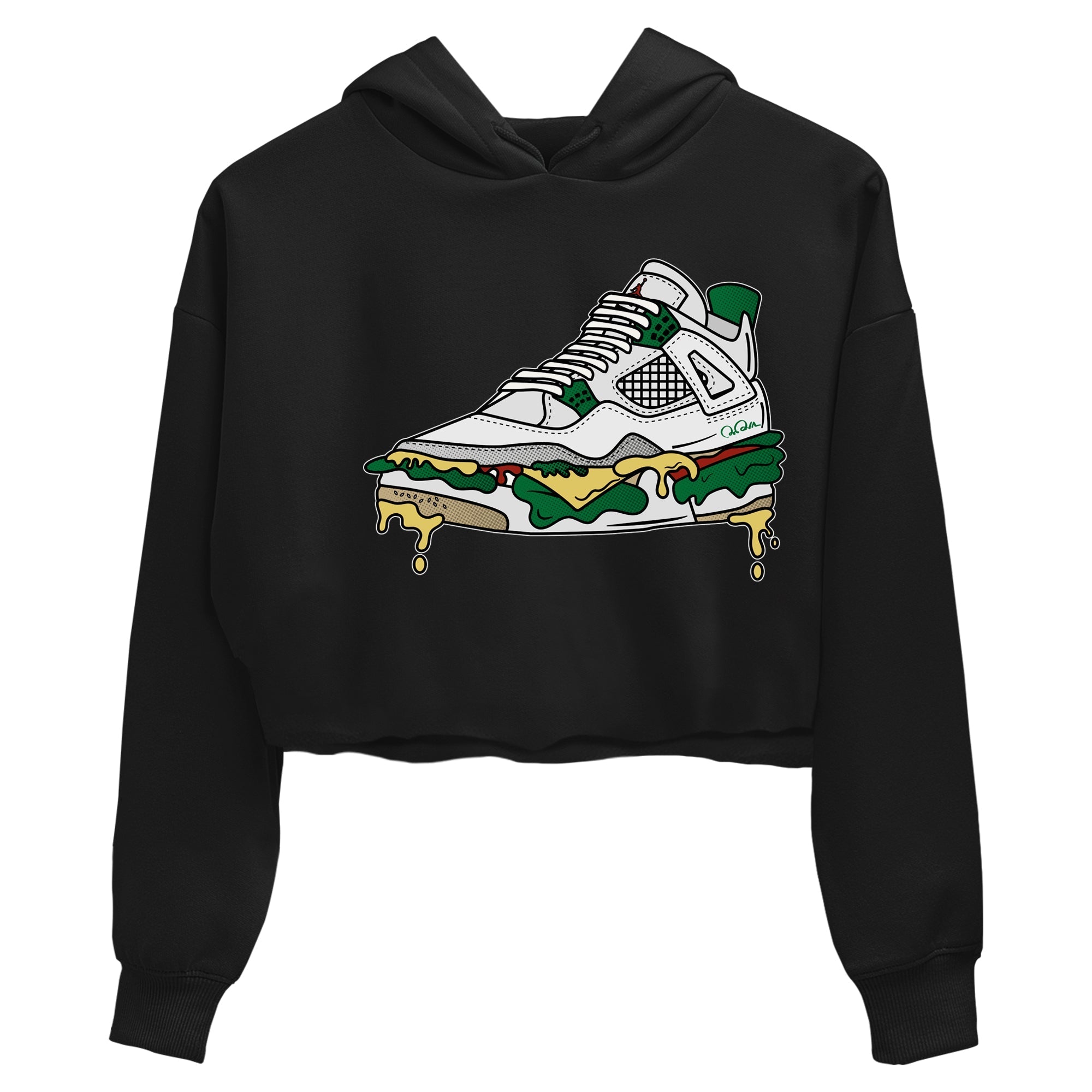 Shoe Sandwich Women's Tops - Air Jordan 4 Pine Green