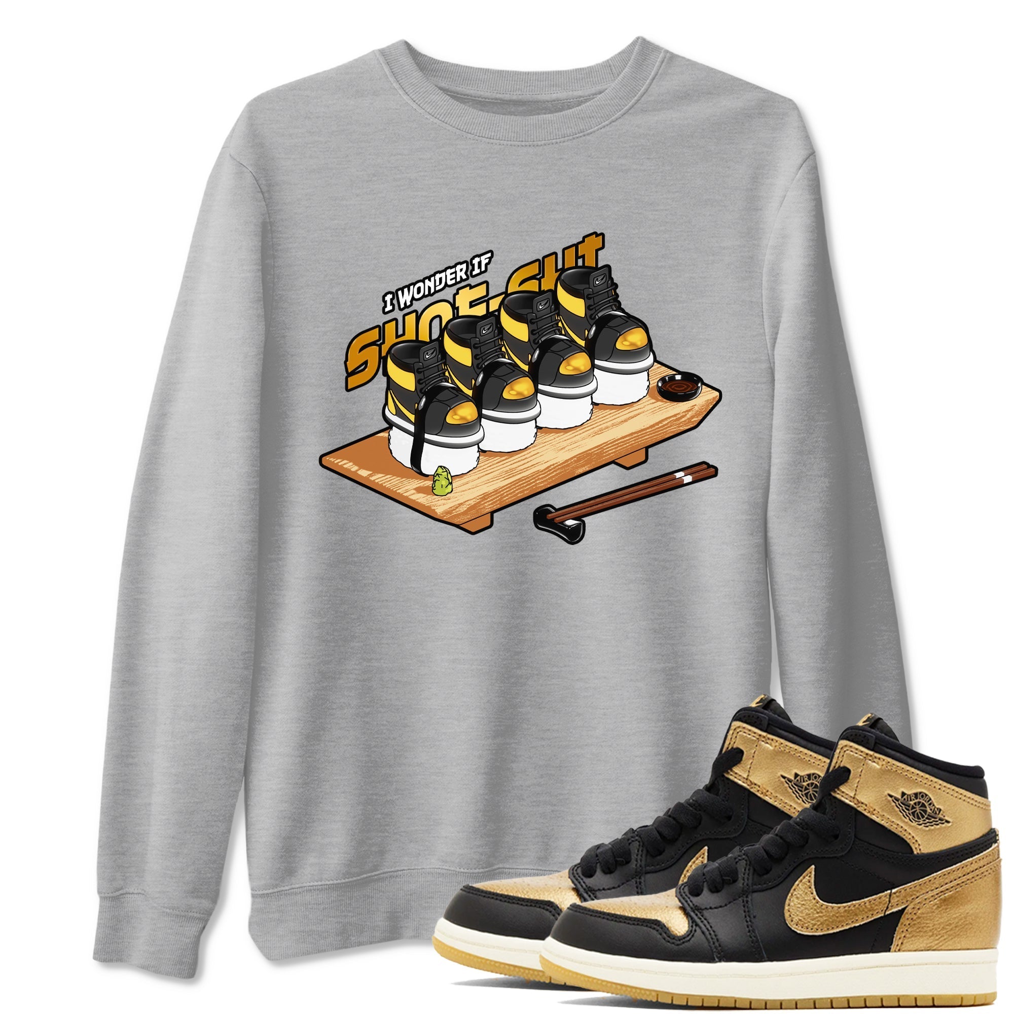 Shoe-Shi snkmatch Tees - Air Jordan 1 Black Metallic Gold