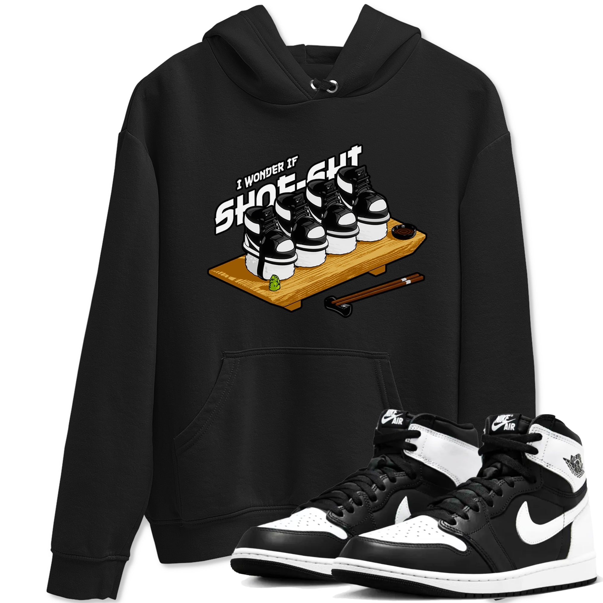 Shoe-Shi snkmatch Tees - Air Jordan 1 Black White