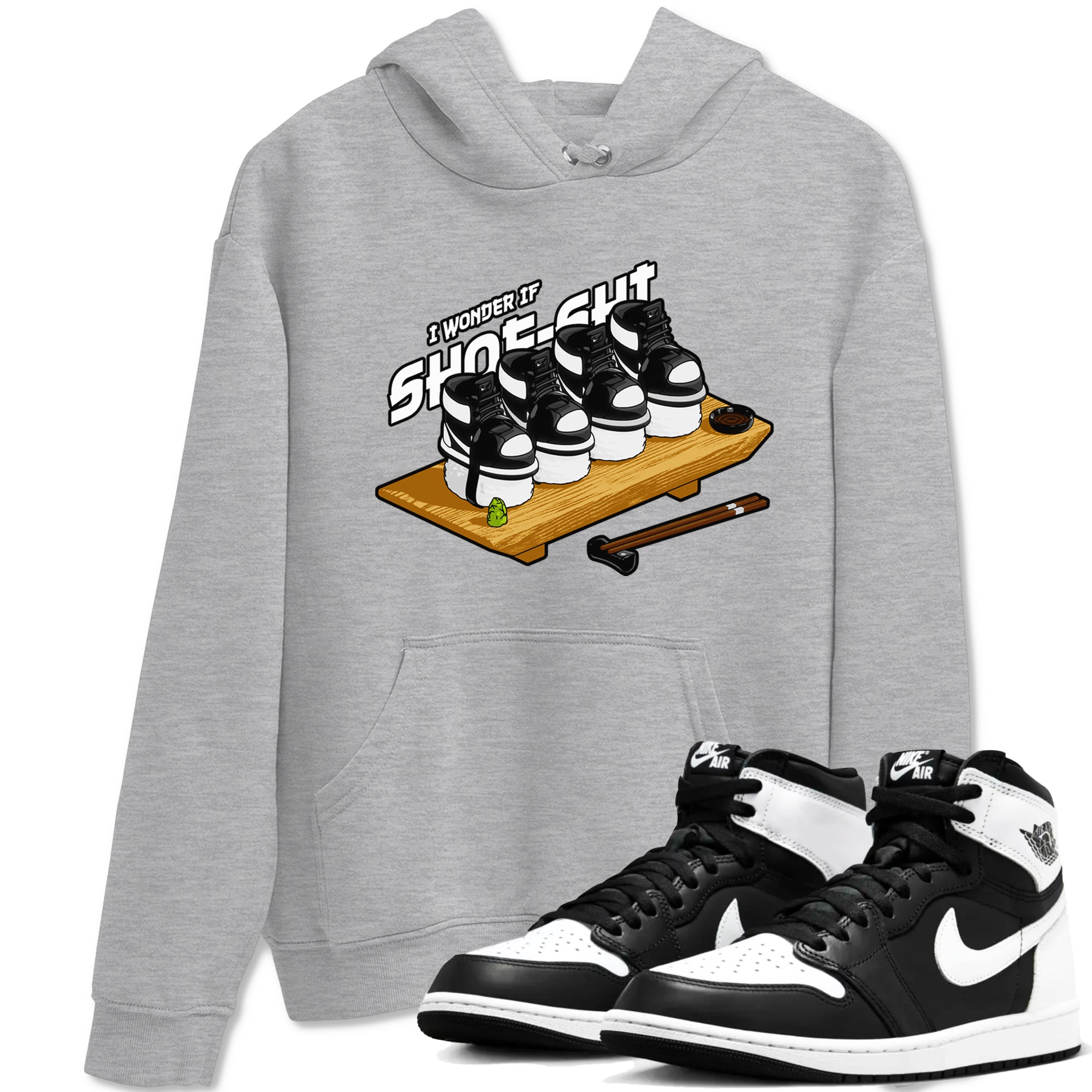 Shoe-Shi snkmatch Tees - Air Jordan 1 Black White