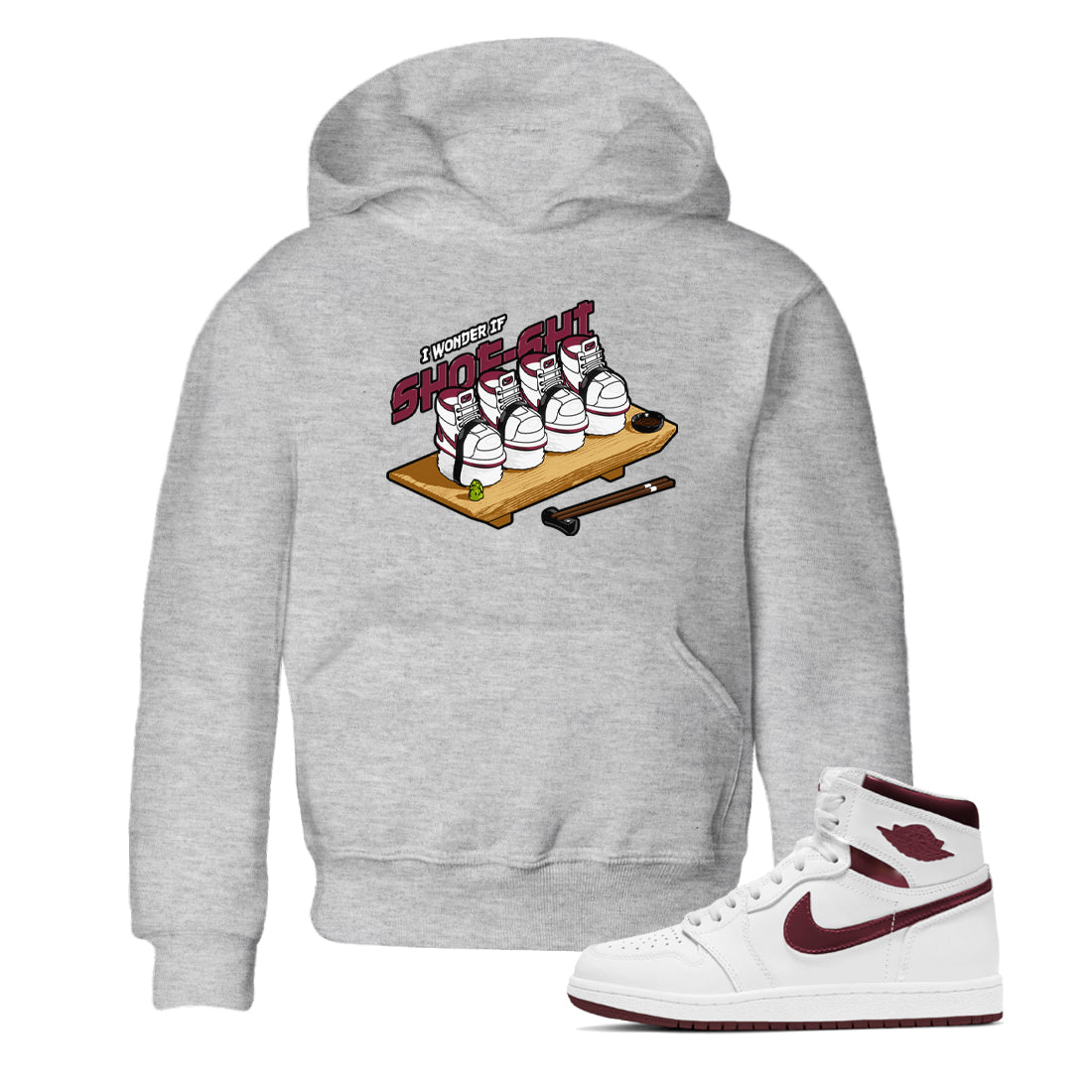 Shoe-Shi snkmatch Tee Kids - Air Jordan 1 Metallic Burgundy