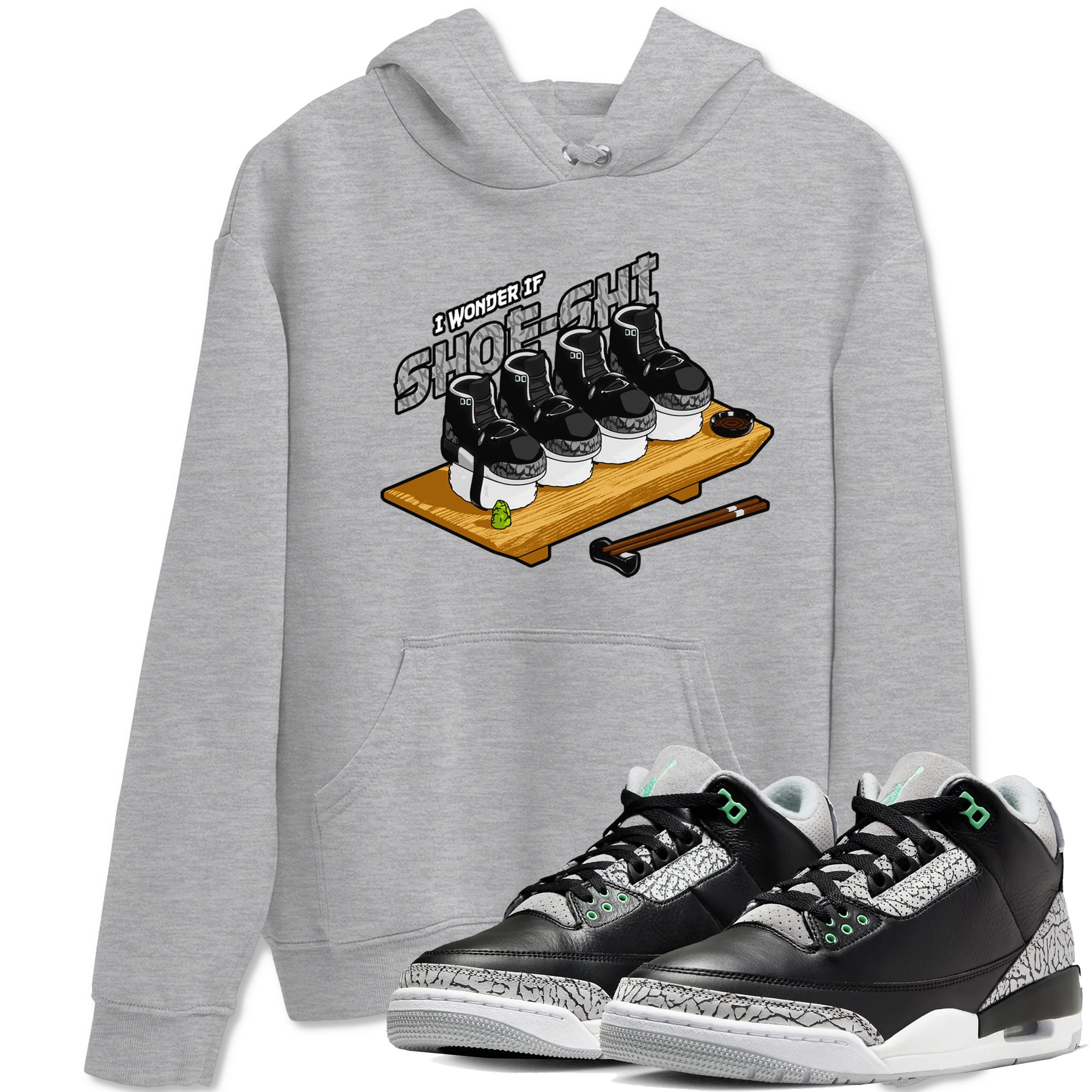 Shoe-Shi snkmatch Tees - Air Jordan 3 Green Glow