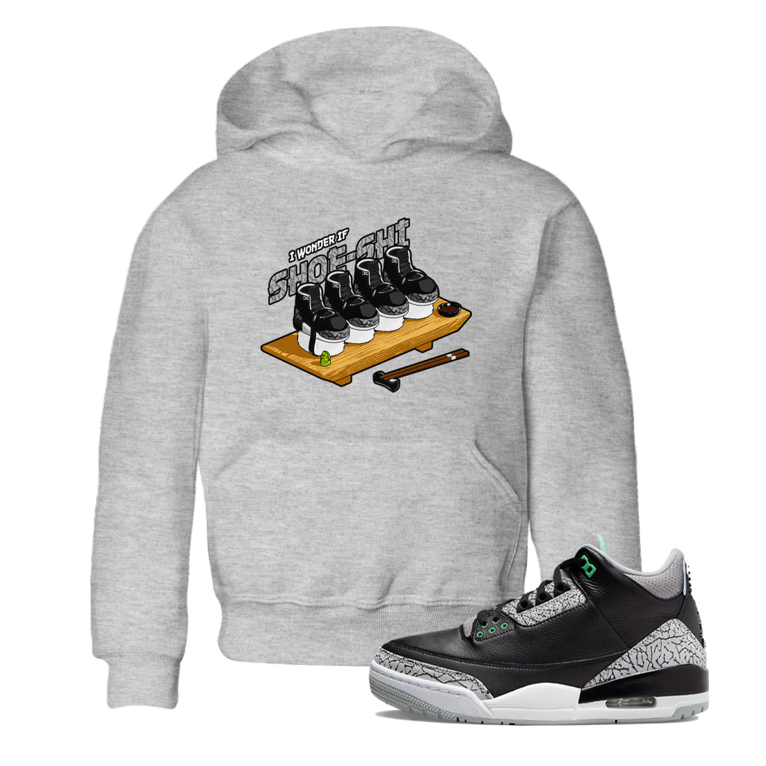 Shoe-Shi snkmatch Tees Kids - Air Jordan 3 Green Glow