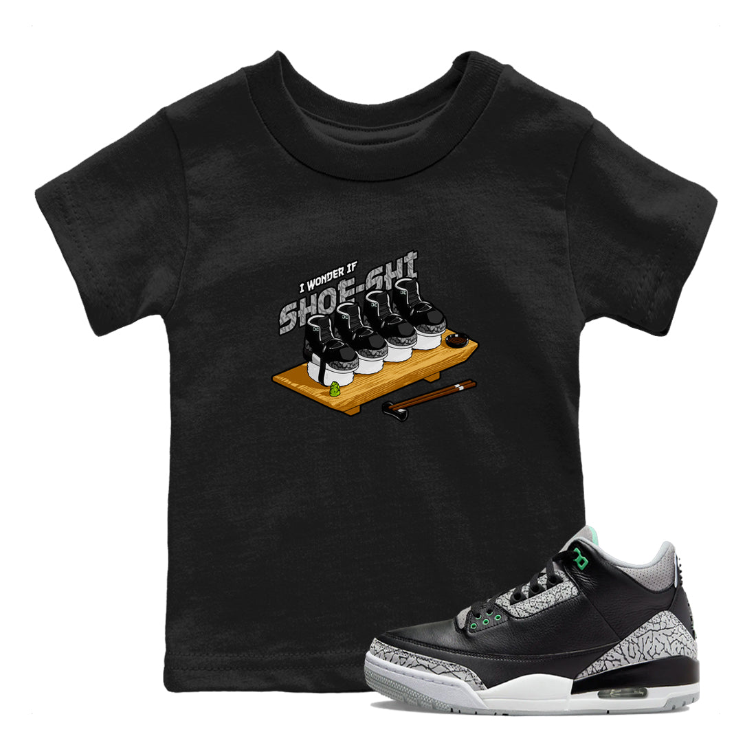 Shoe-Shi snkmatch Tees Kids - Air Jordan 3 Green Glow