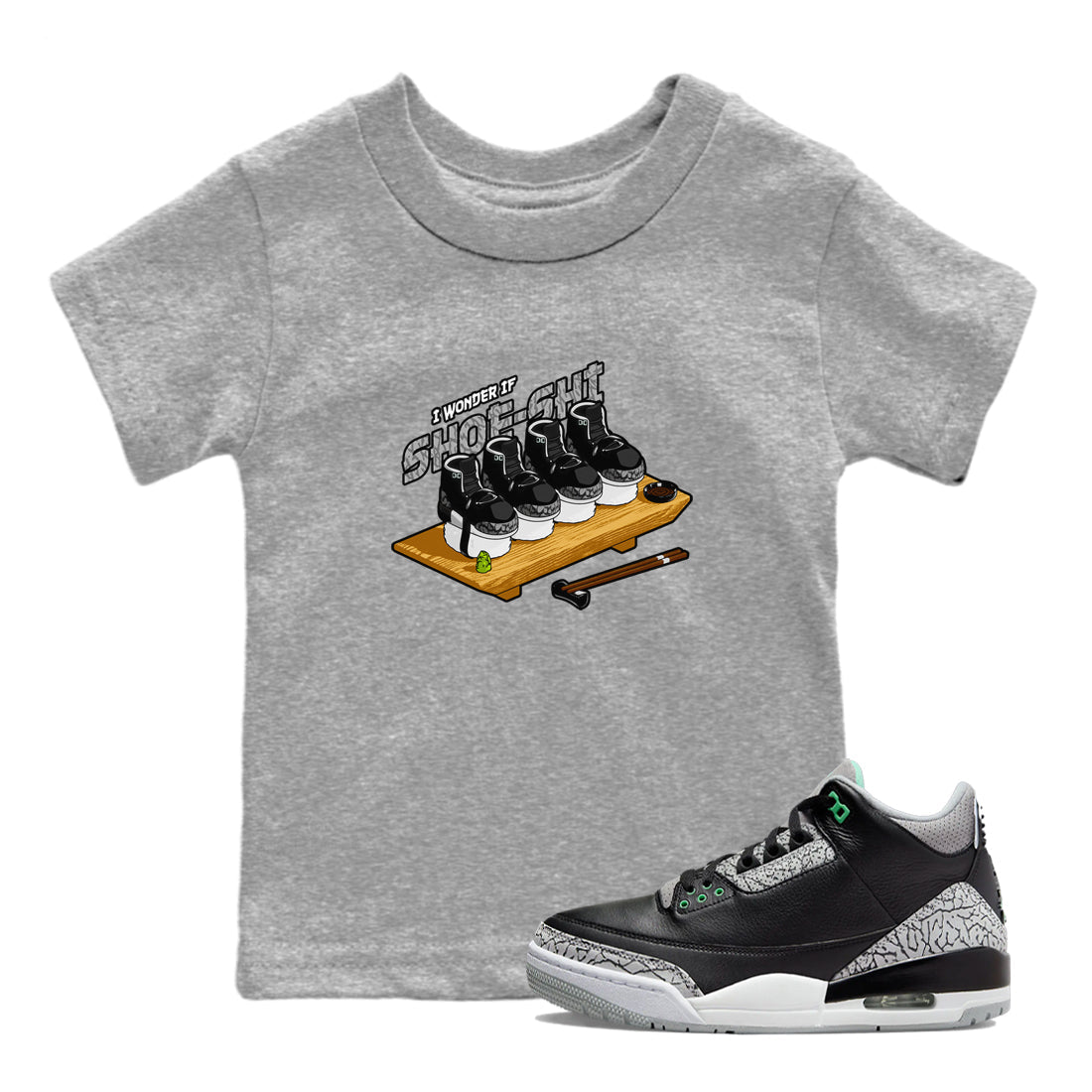 Shoe-Shi snkmatch Tees Kids - Air Jordan 3 Green Glow