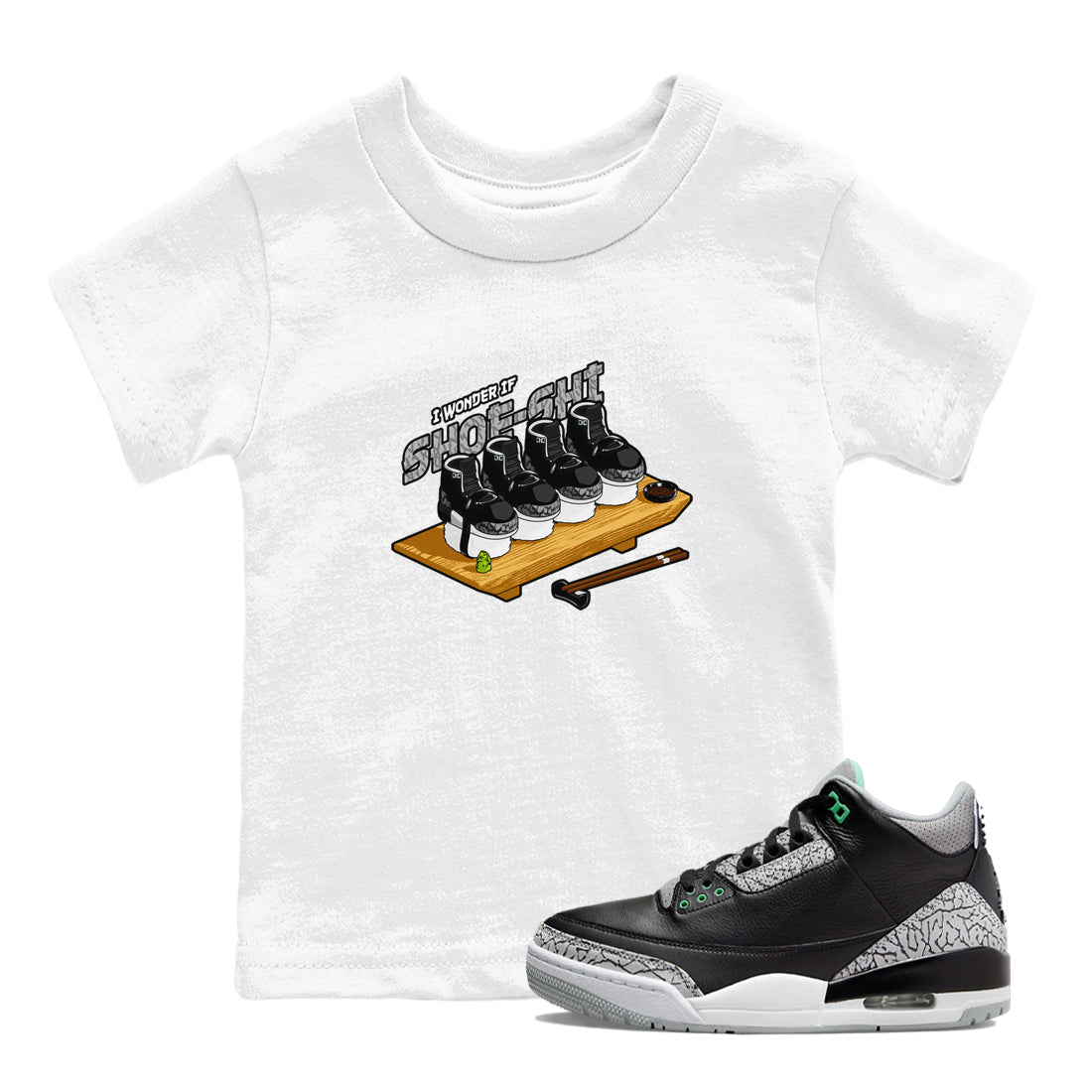 Shoe-Shi snkmatch Tees Kids - Air Jordan 3 Green Glow
