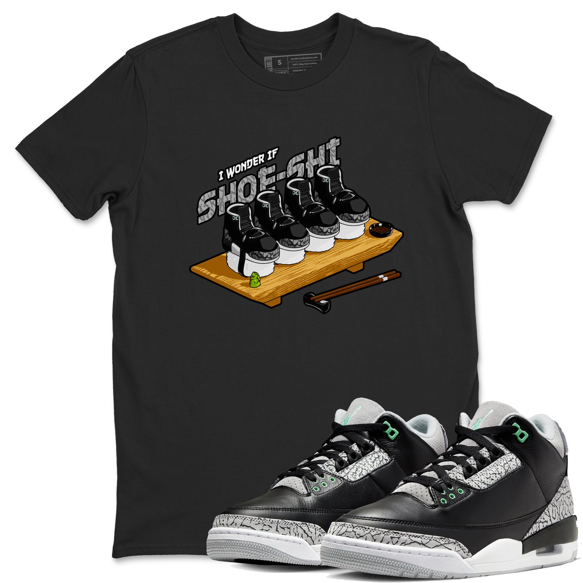 Shoe-Shi snkmatch Tees - Air Jordan 3 Green Glow