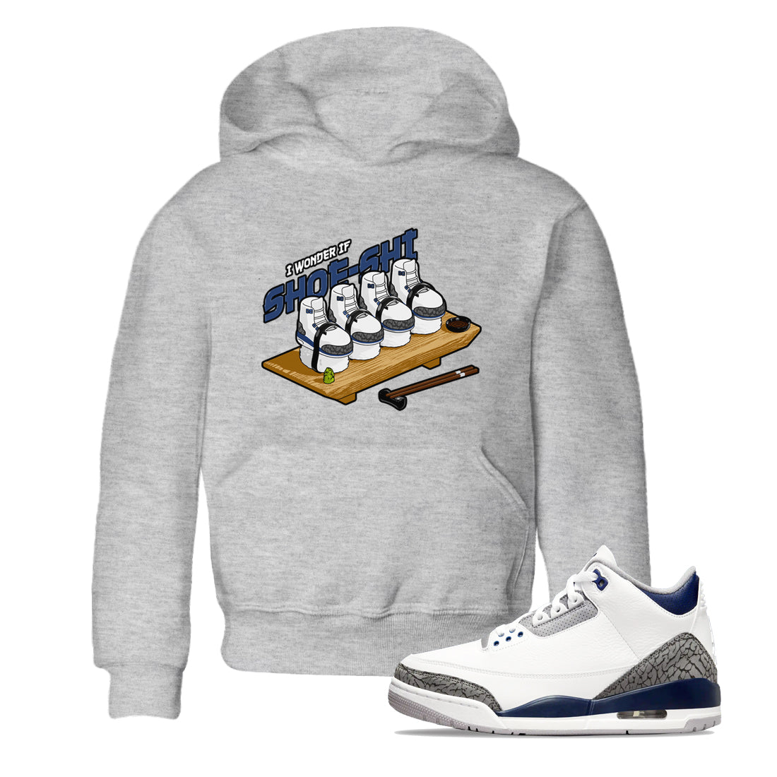 Shoe-Shi snkmatch Tees Kids - Air Jordan 3 Midnight Navy 2023