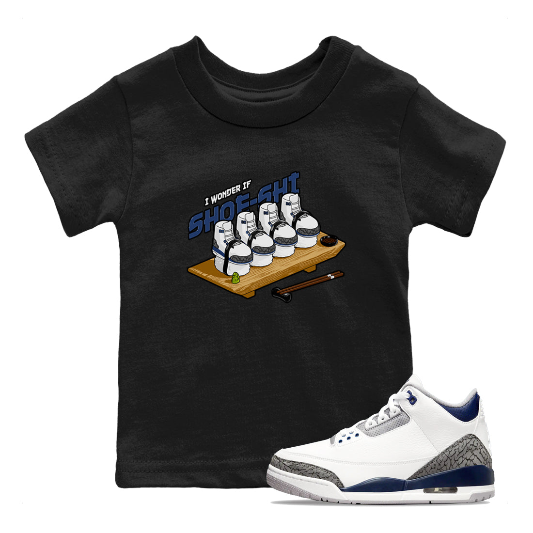 Shoe-Shi snkmatch Tees Kids - Air Jordan 3 Midnight Navy 2023