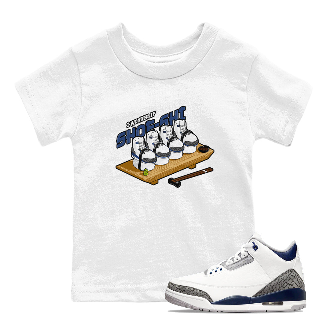Shoe-Shi snkmatch Tees Kids - Air Jordan 3 Midnight Navy 2023