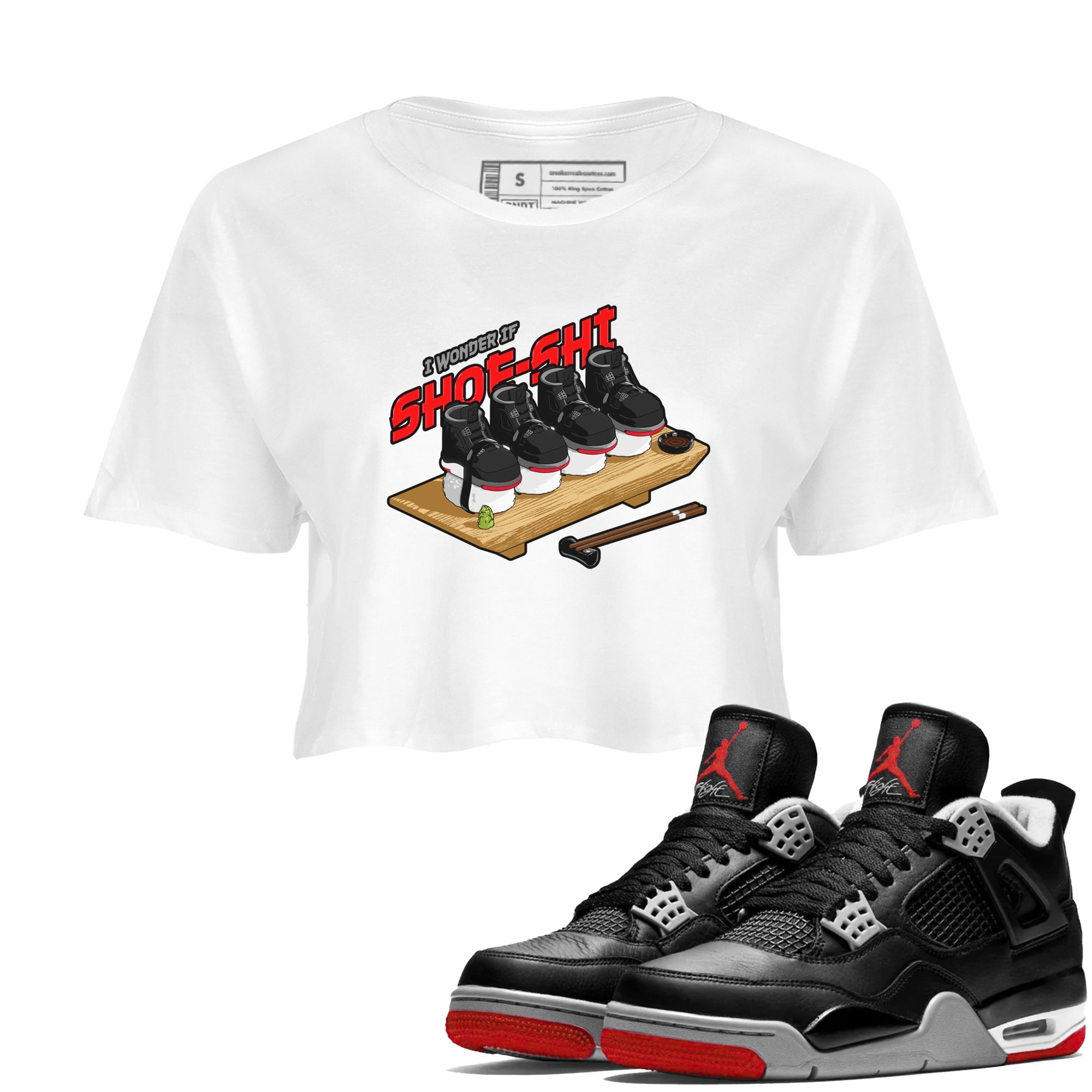 Shoe-Shi snkmatch Women's Top - Air Jordan 4 Bred Reimagined