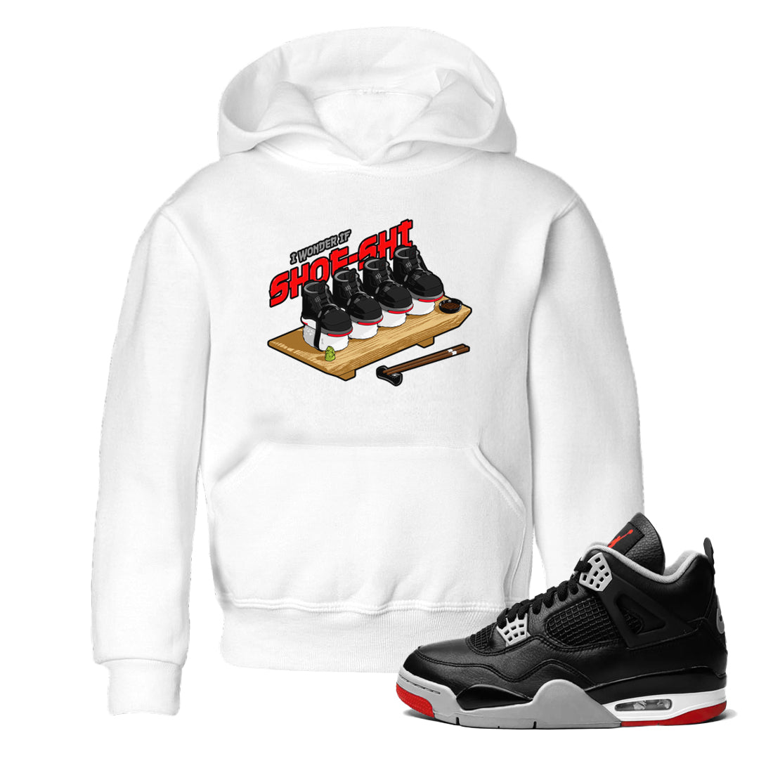 Shoe-Shi snkmatch Tee Kids - Air Jordan 4 Bred Reimagined