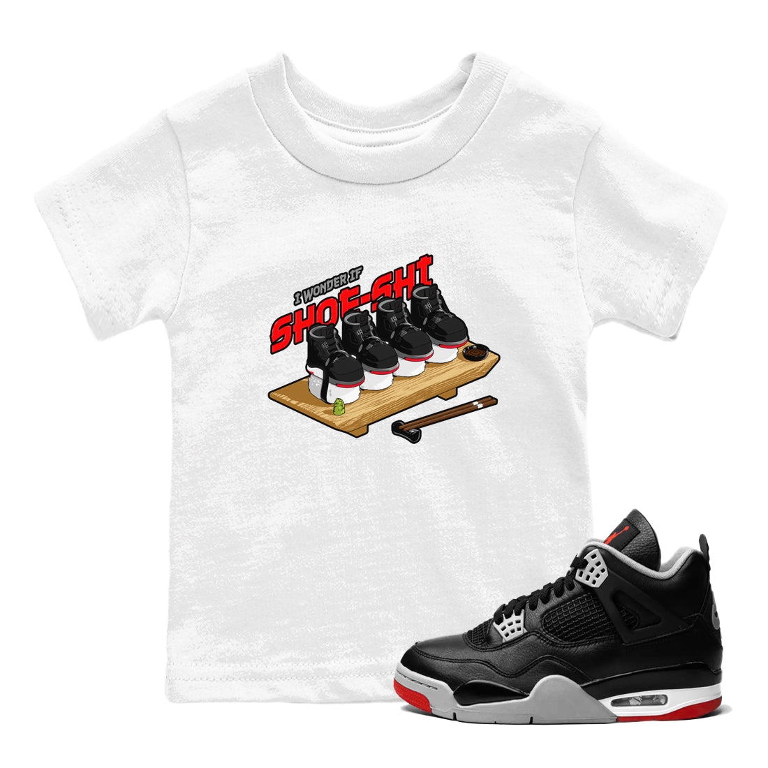Shoe-Shi snkmatch Tee Kids - Air Jordan 4 Bred Reimagined