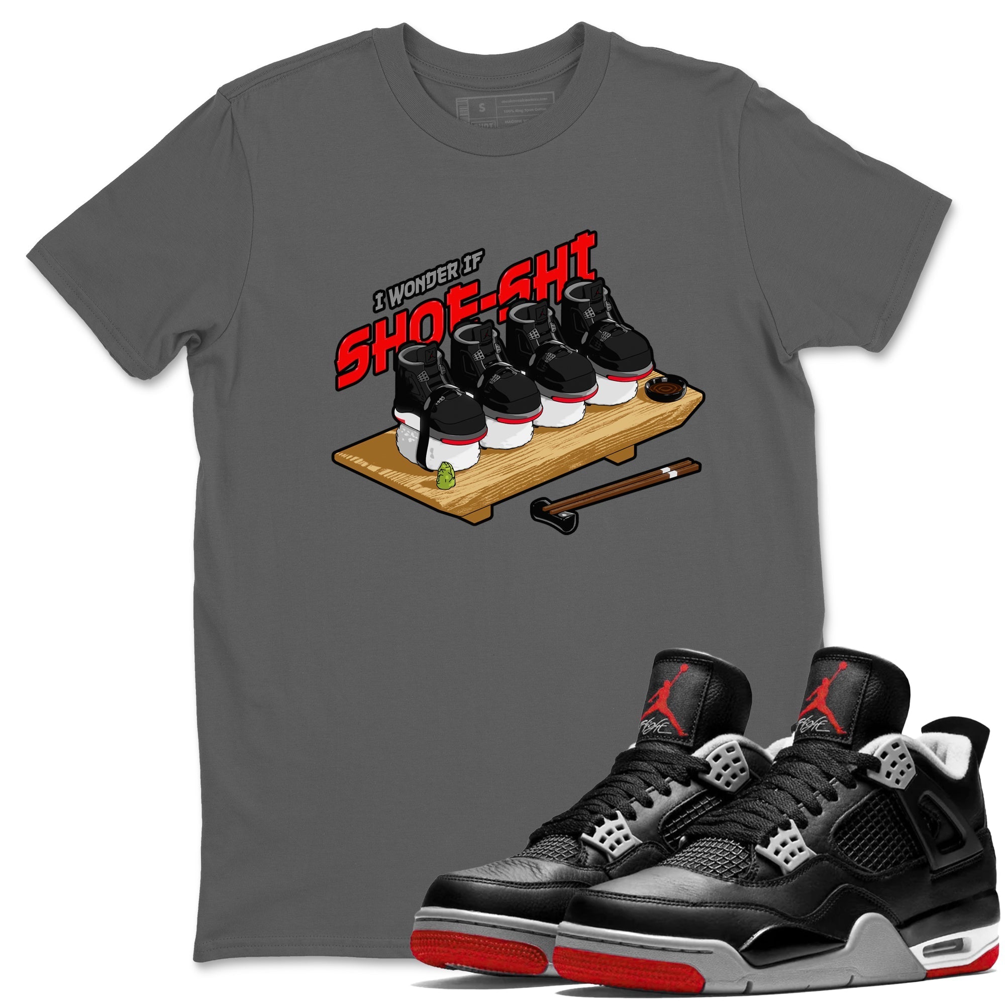 Shoe-Shi snkmatch Tee - Air Jordan 4 Bred Reimagined