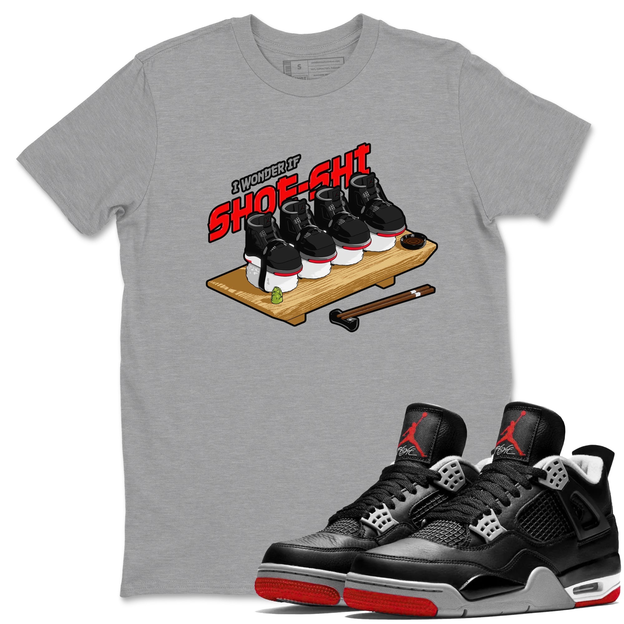 Shoe-Shi snkmatch Tee - Air Jordan 4 Bred Reimagined