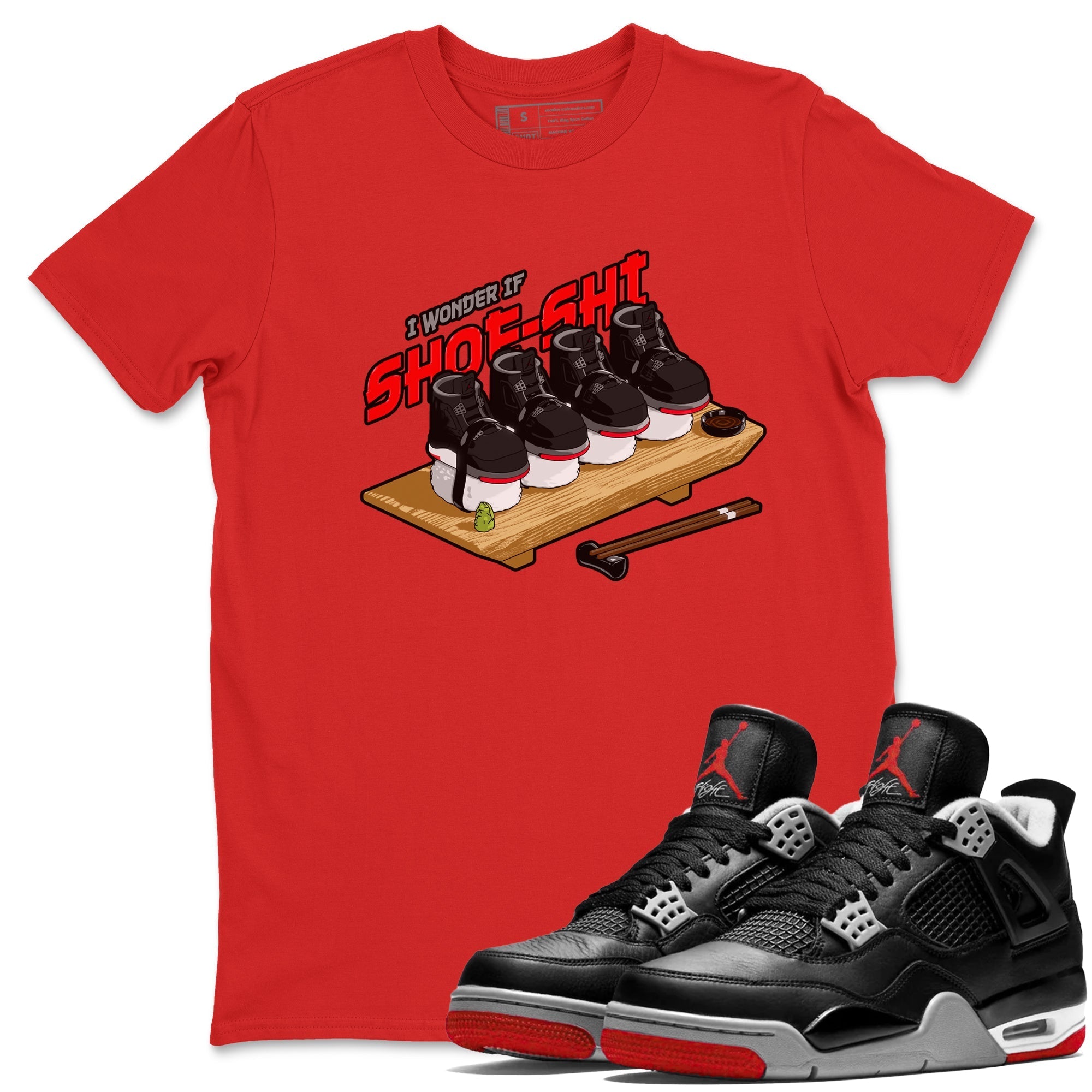 Shoe-Shi snkmatch Tee - Air Jordan 4 Bred Reimagined