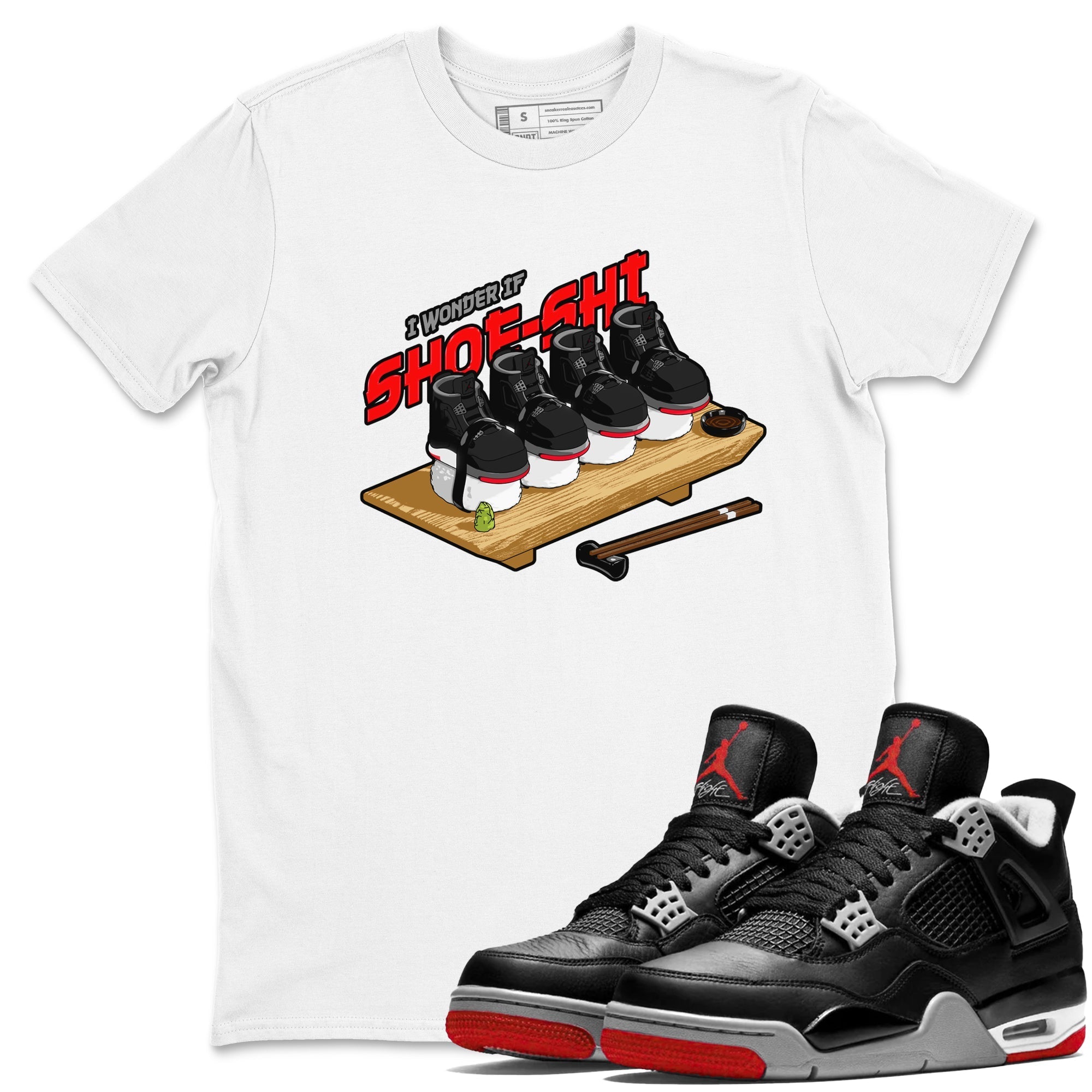 Shoe-Shi snkmatch Tee - Air Jordan 4 Bred Reimagined