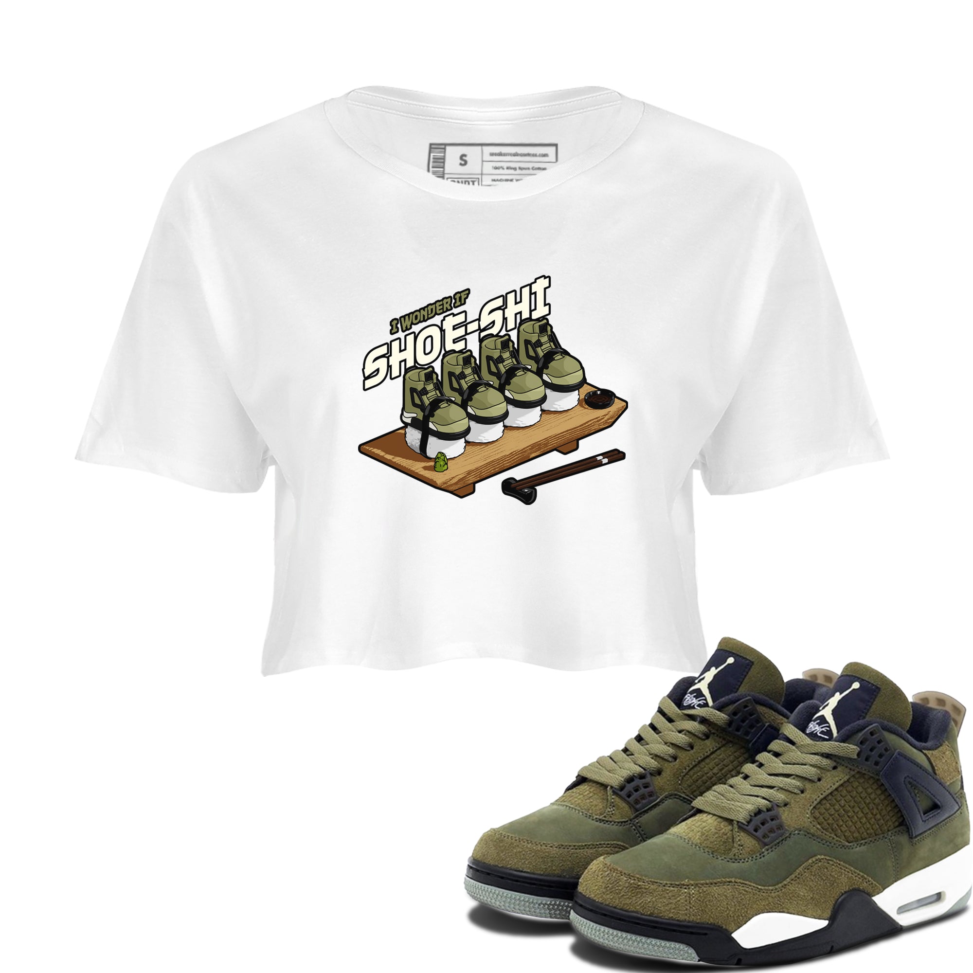 Shoe-Shi snkmatch Women's Top - Air Jordan 4 Medium Olive