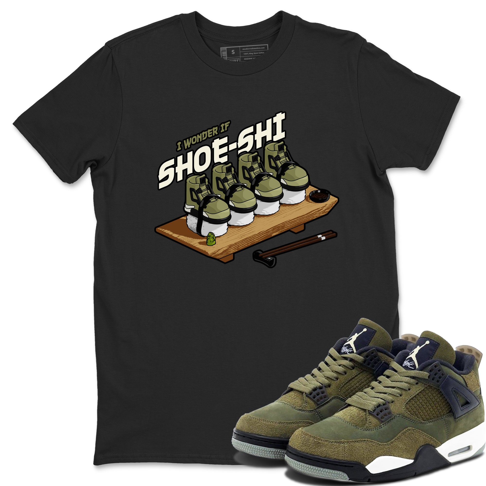 Shoe-Shi snkmatch Tee - Air Jordan 4 Medium Olive