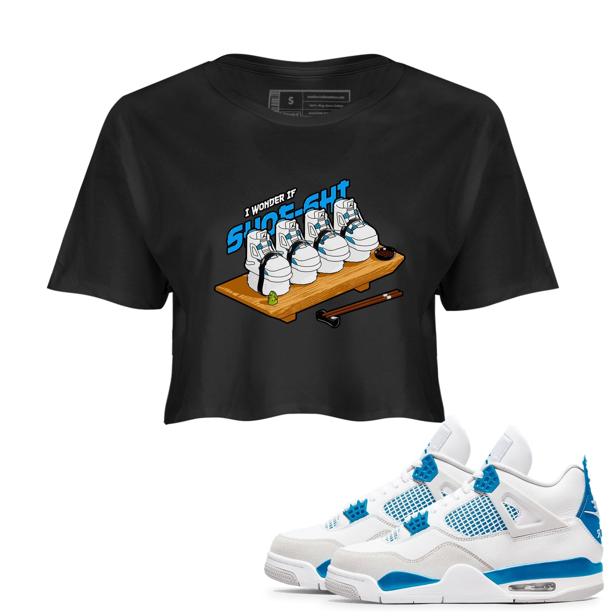 Shoe-Shi snkmatch Women's Top - Air Jordan 4 Military Blue