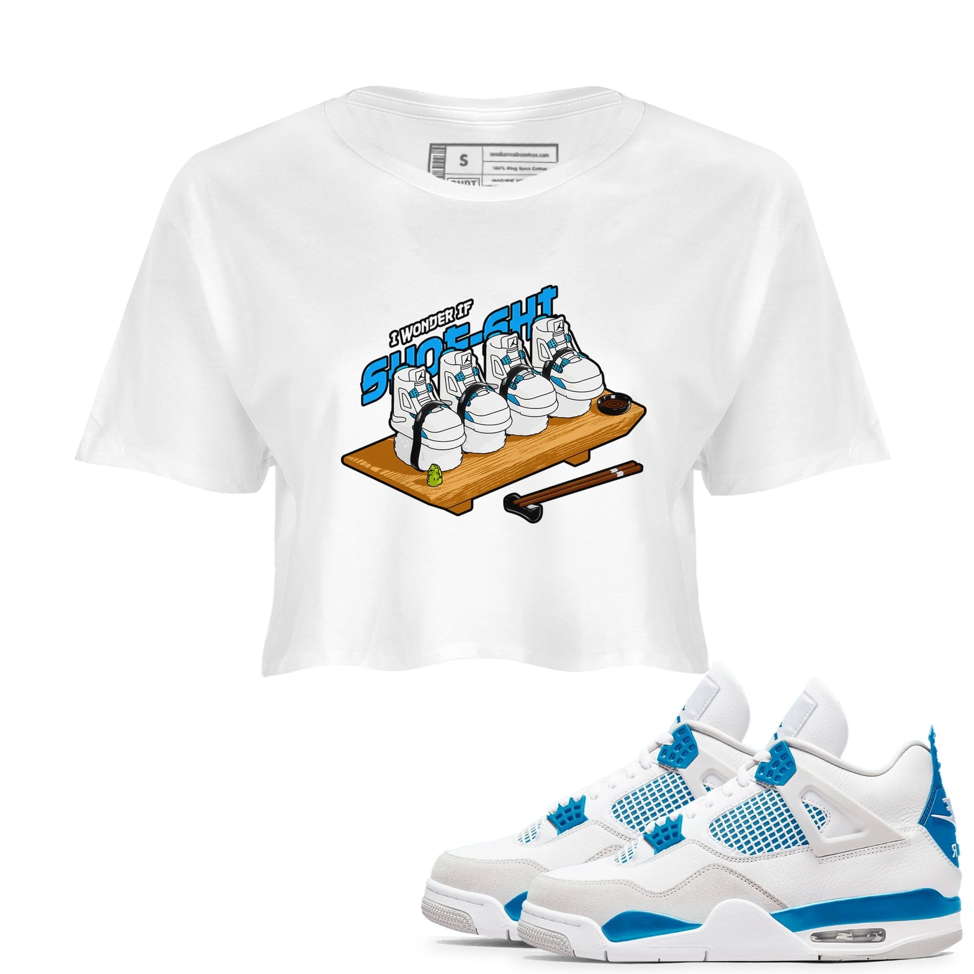 Shoe-Shi snkmatch Women's Top - Air Jordan 4 Military Blue