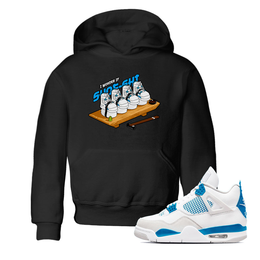 Shoe-Shi snkmatch Tees Kids - Air Jordan 4 Military Blue